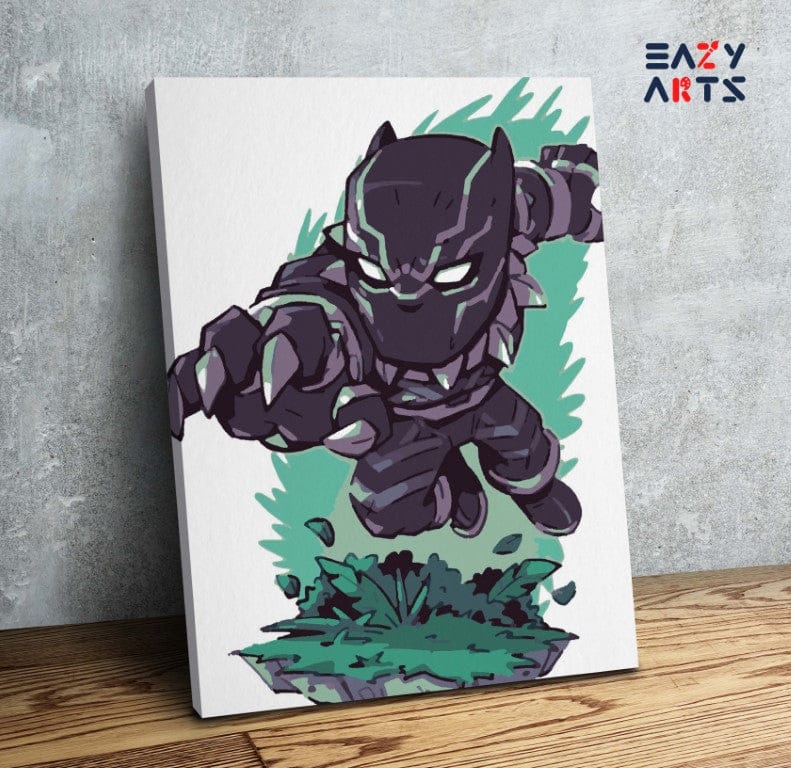 Black Panther  Paint By Numbers Kit For Kids