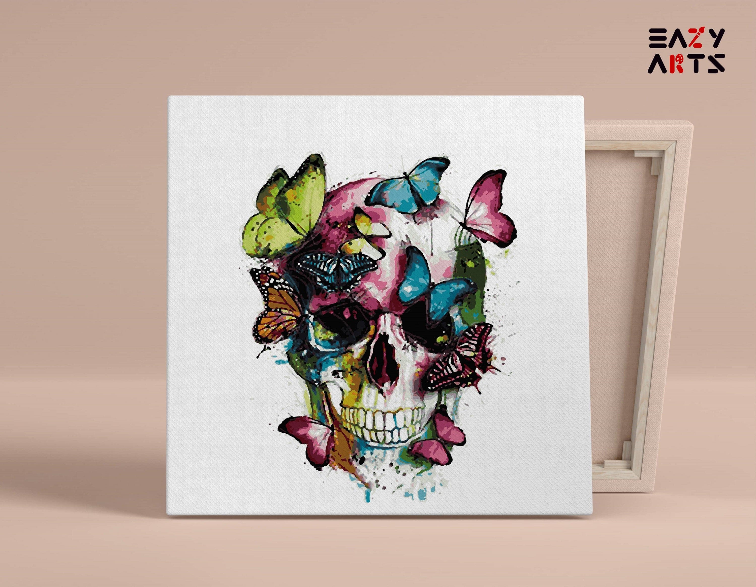 Butterfly on Skull Paint By Numbers Kit