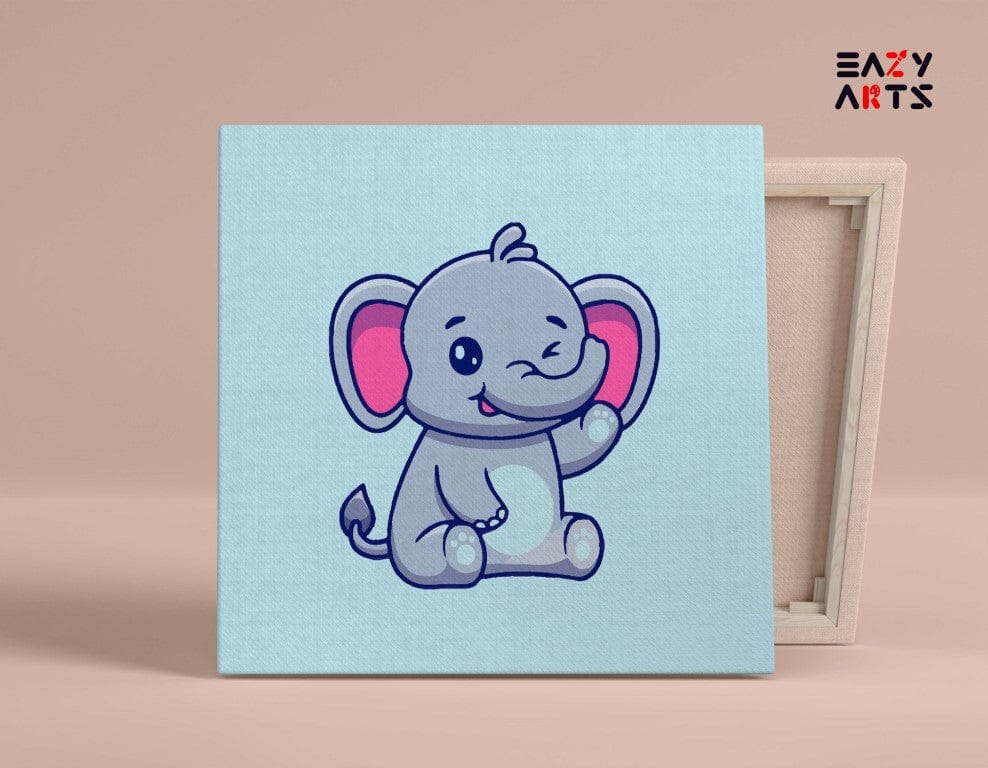Baby Elephant Paint By Numbers Kit For Kids