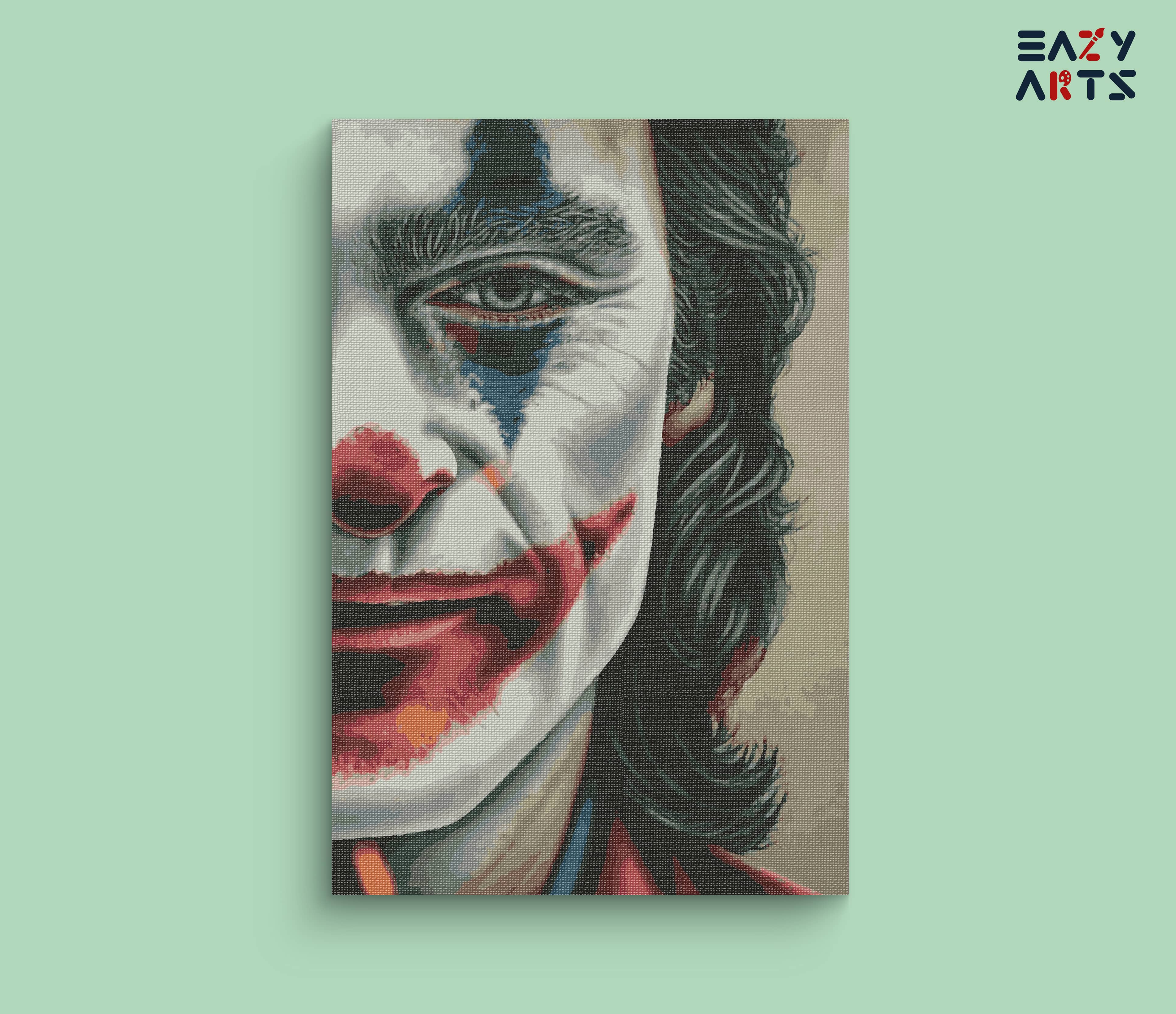 Joker Half Face Paint By Numbers kit