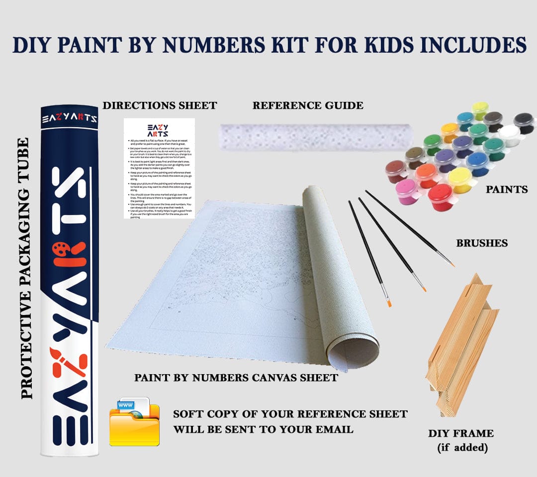 Astronaut On Moon PBN Kit For Kids