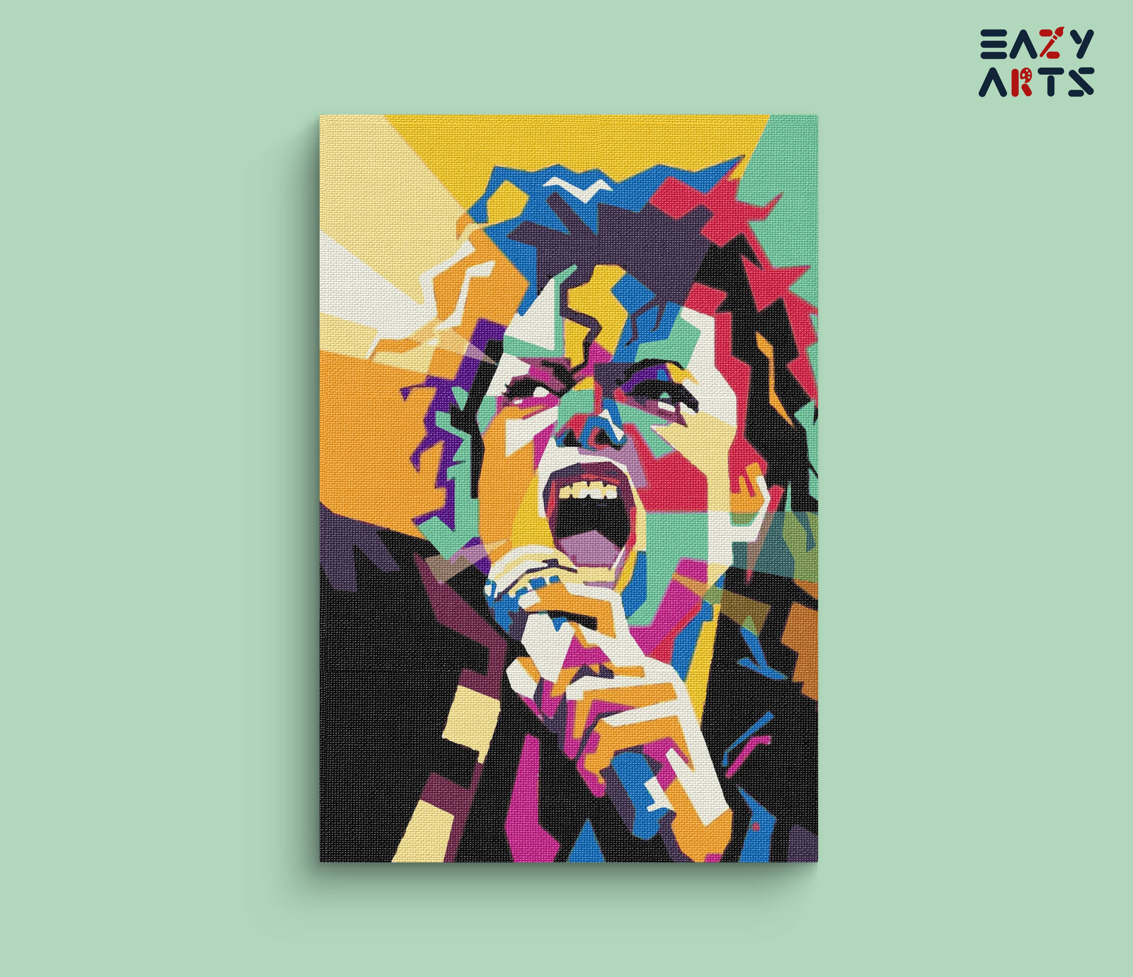 Michel Jackson Singing Abstract Paint By Numbers kit