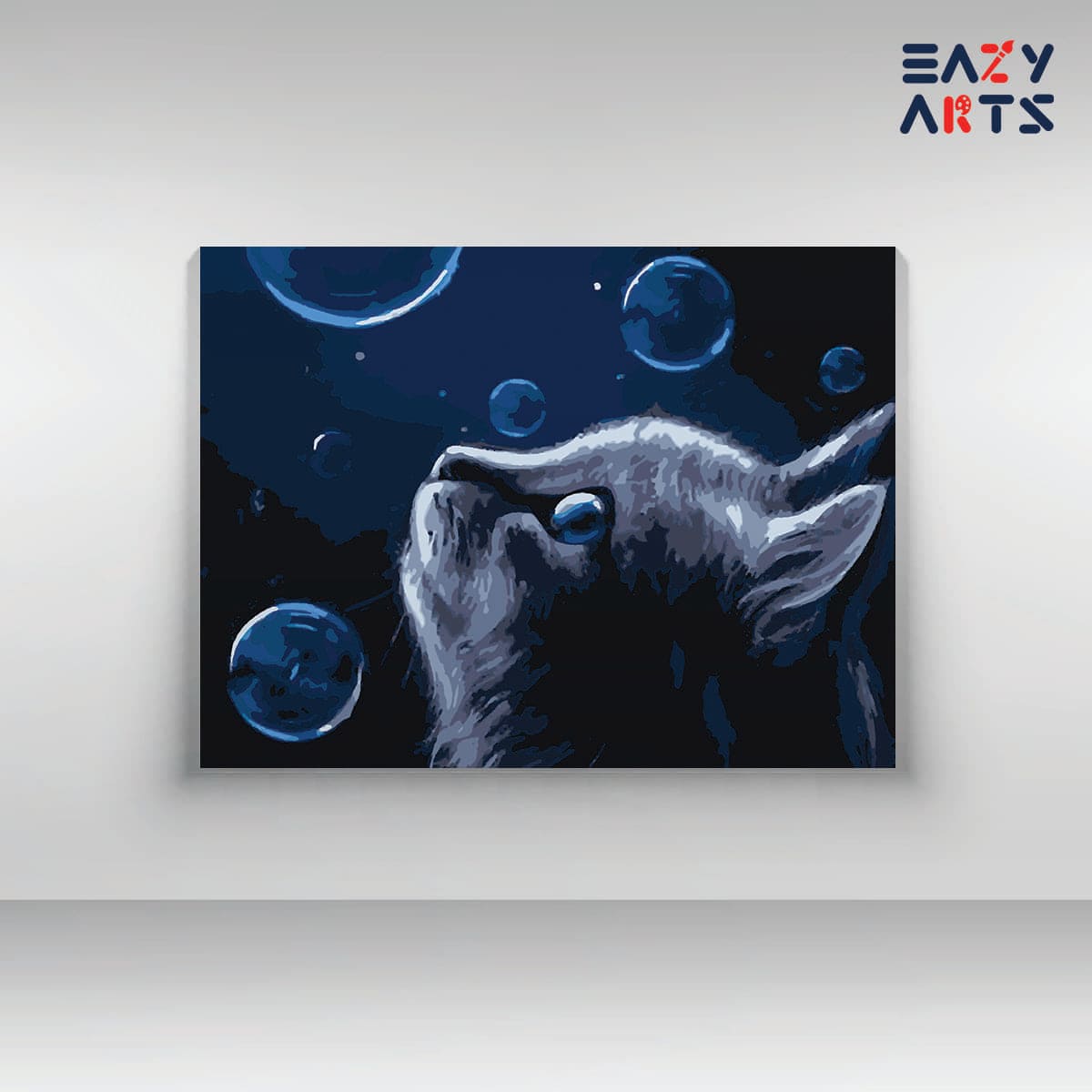 Cat With Bubbles Paint By Numbers kit