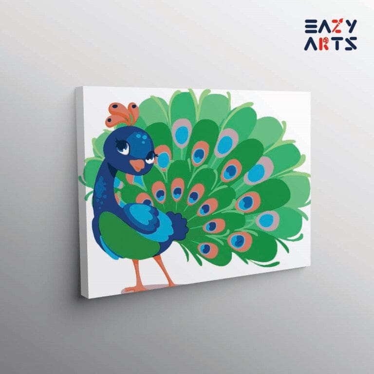 Baby Peacock Paint By Numbers Kit For Kids