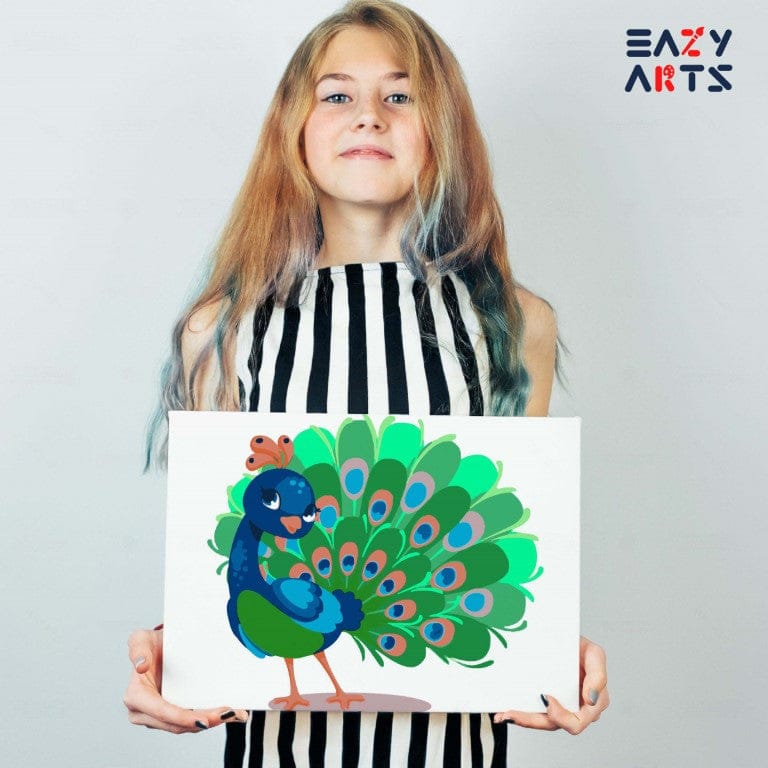 Baby Peacock Paint By Numbers Kit For Kids