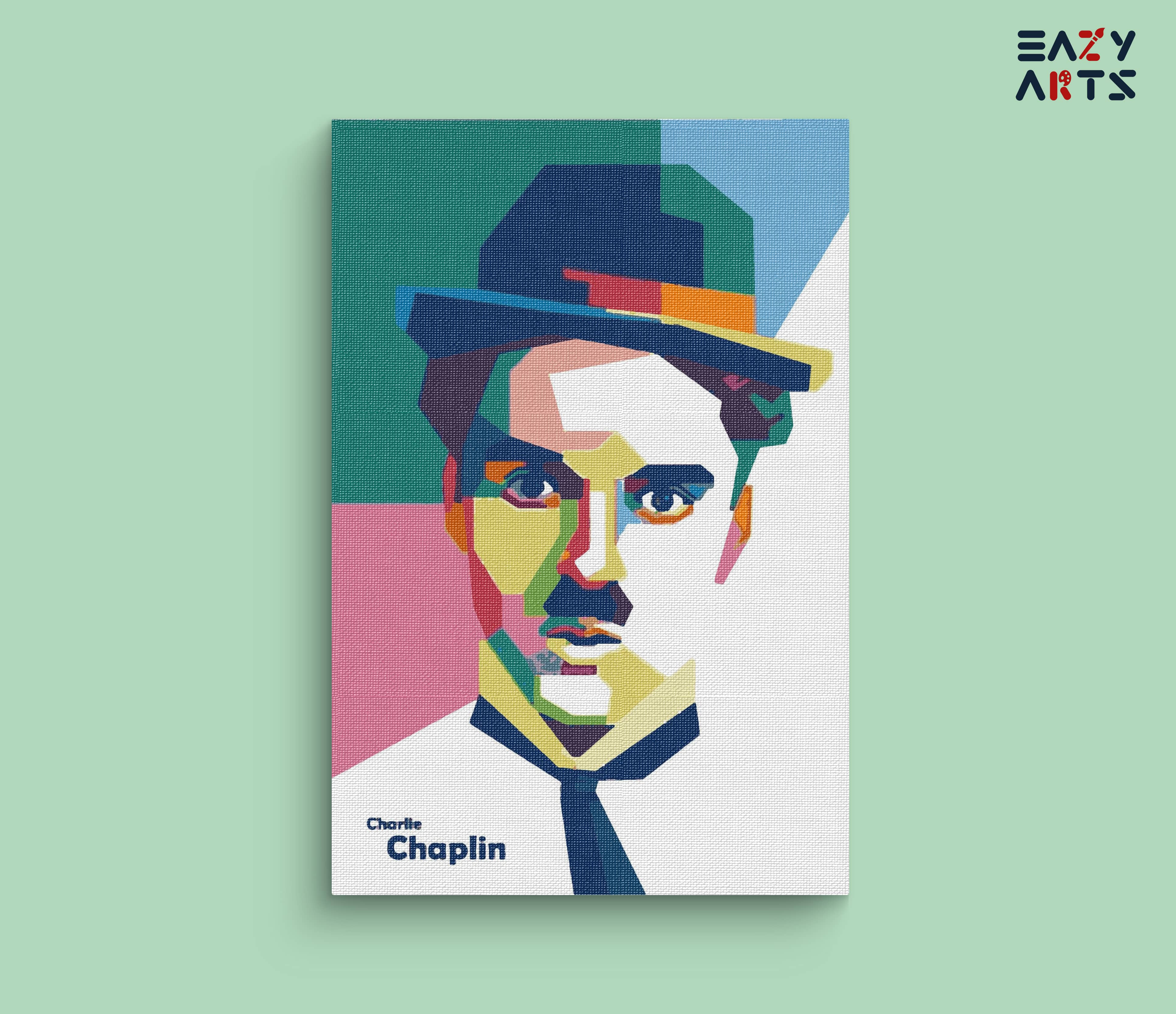 Charlie Chaplin Abstract Paint By Numbers kit