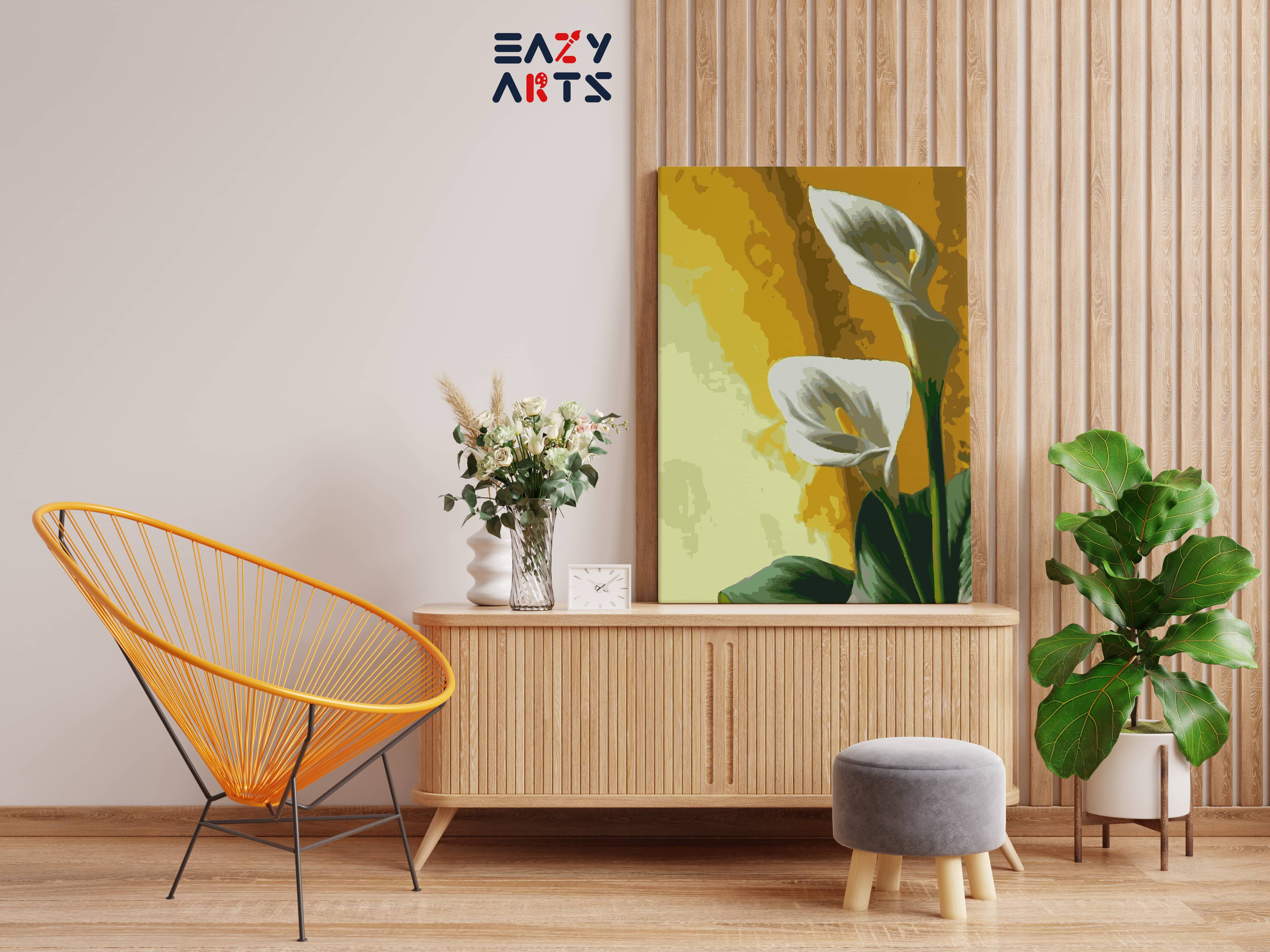 White Lilies Paint By Numbers kit