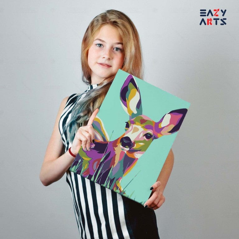 Deer Abstract Paint By Numbers Kit For Kids