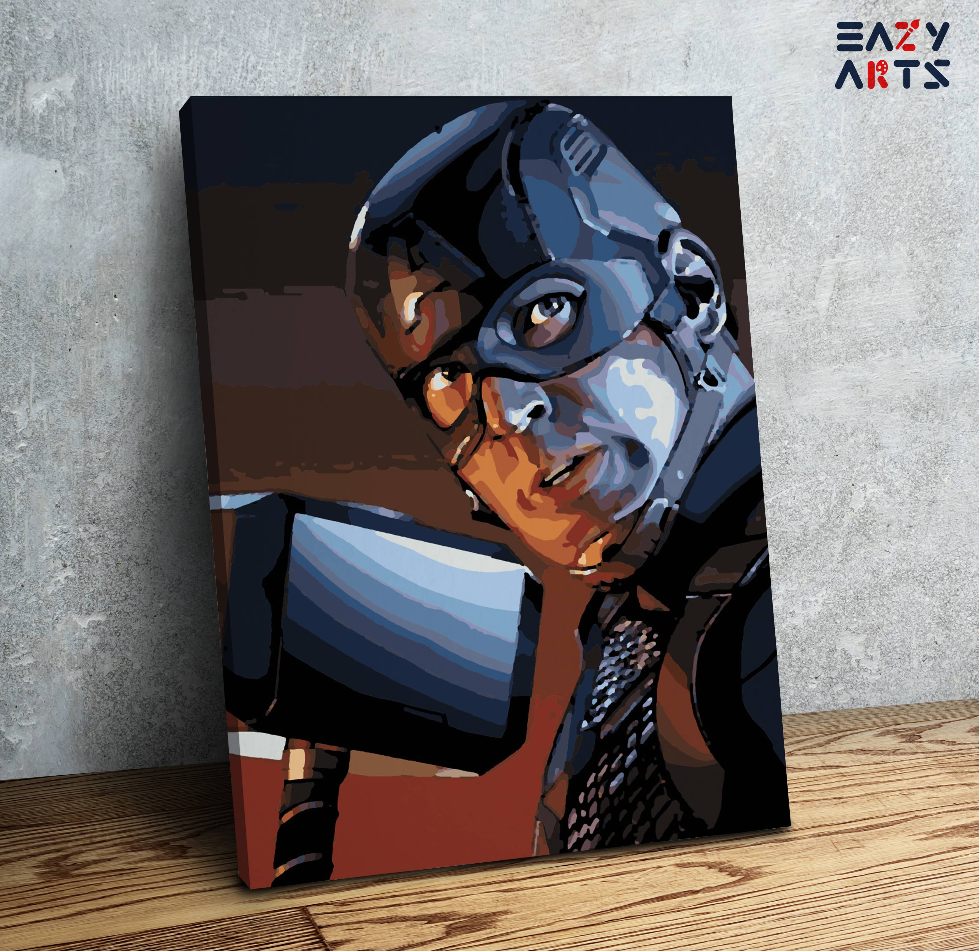 Captain America with Mjolnir Paint By Numbers kit