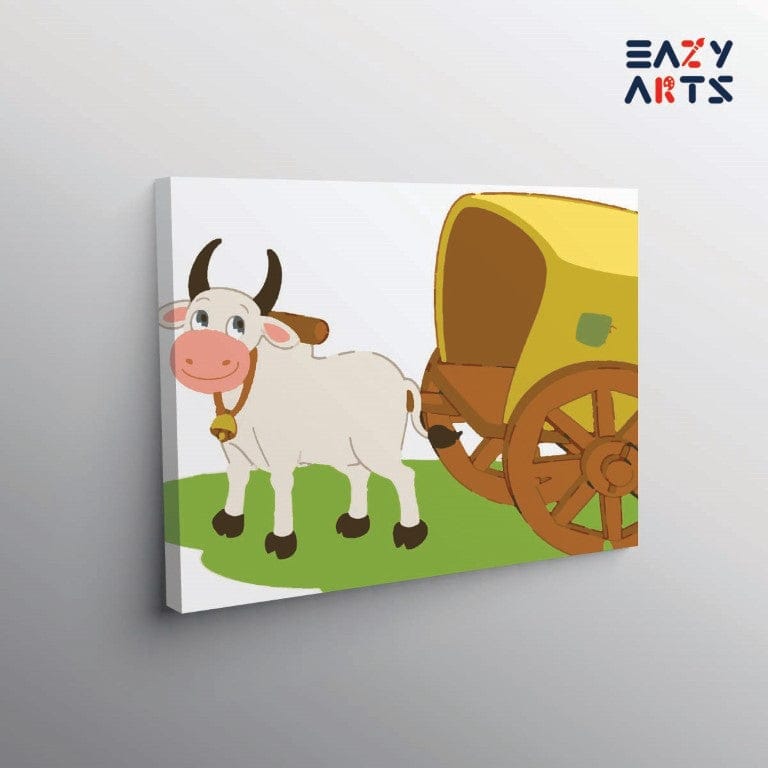Bullock Cart Paint By Numbers Kit For Kids