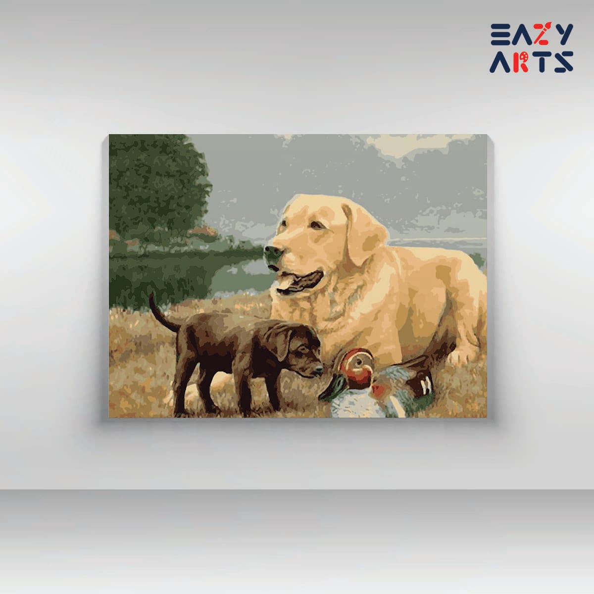 Dog, Puppy and Duck Paint by Numbers Kit