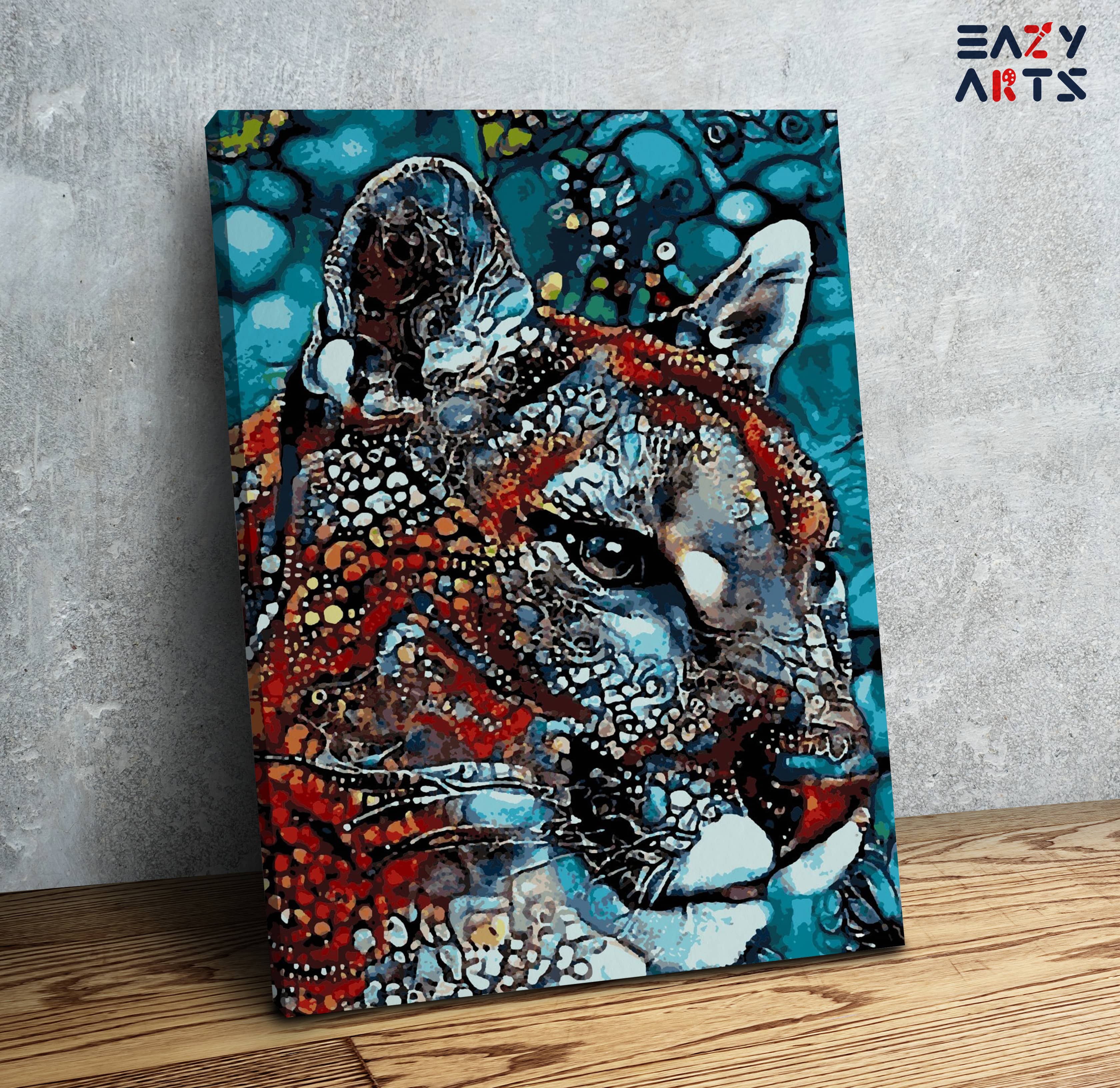Cheetah Head Paint by Numbers Kit
