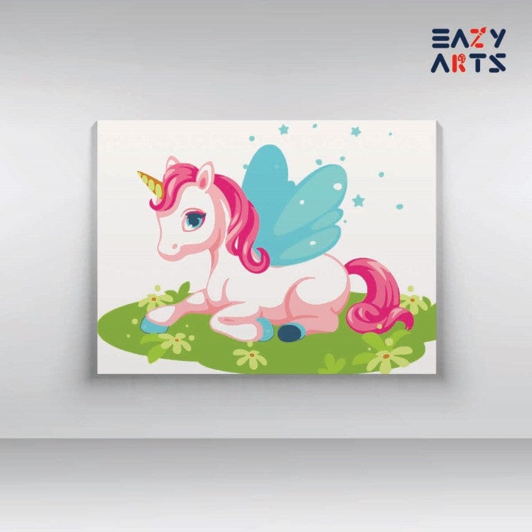Pink Unicorn Paint By Numbers Kit For Kids