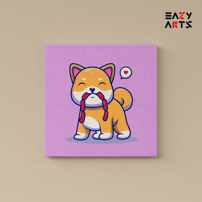 Dog with Hotdog Paint By Numbers Kit For Kids