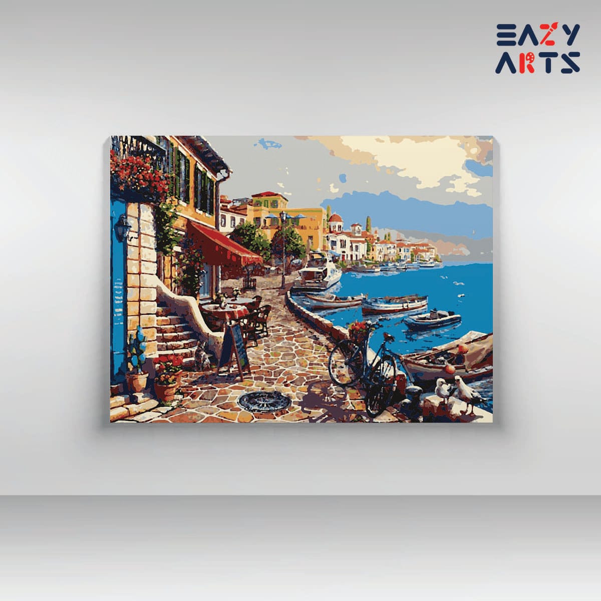 City and Boats Paint By Numbers kit