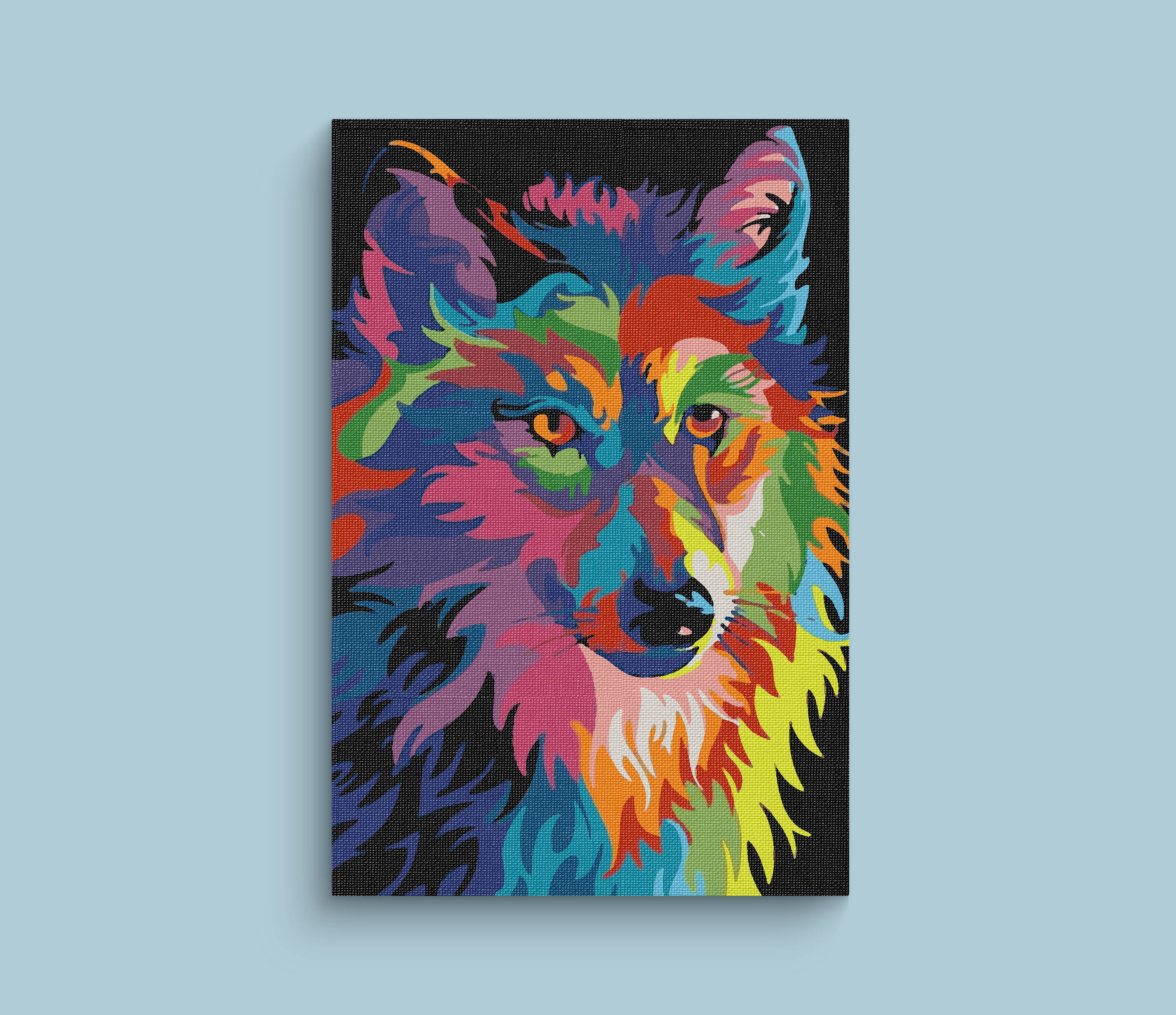 Wolf Head Abstract DIY Paint By Numbers kit