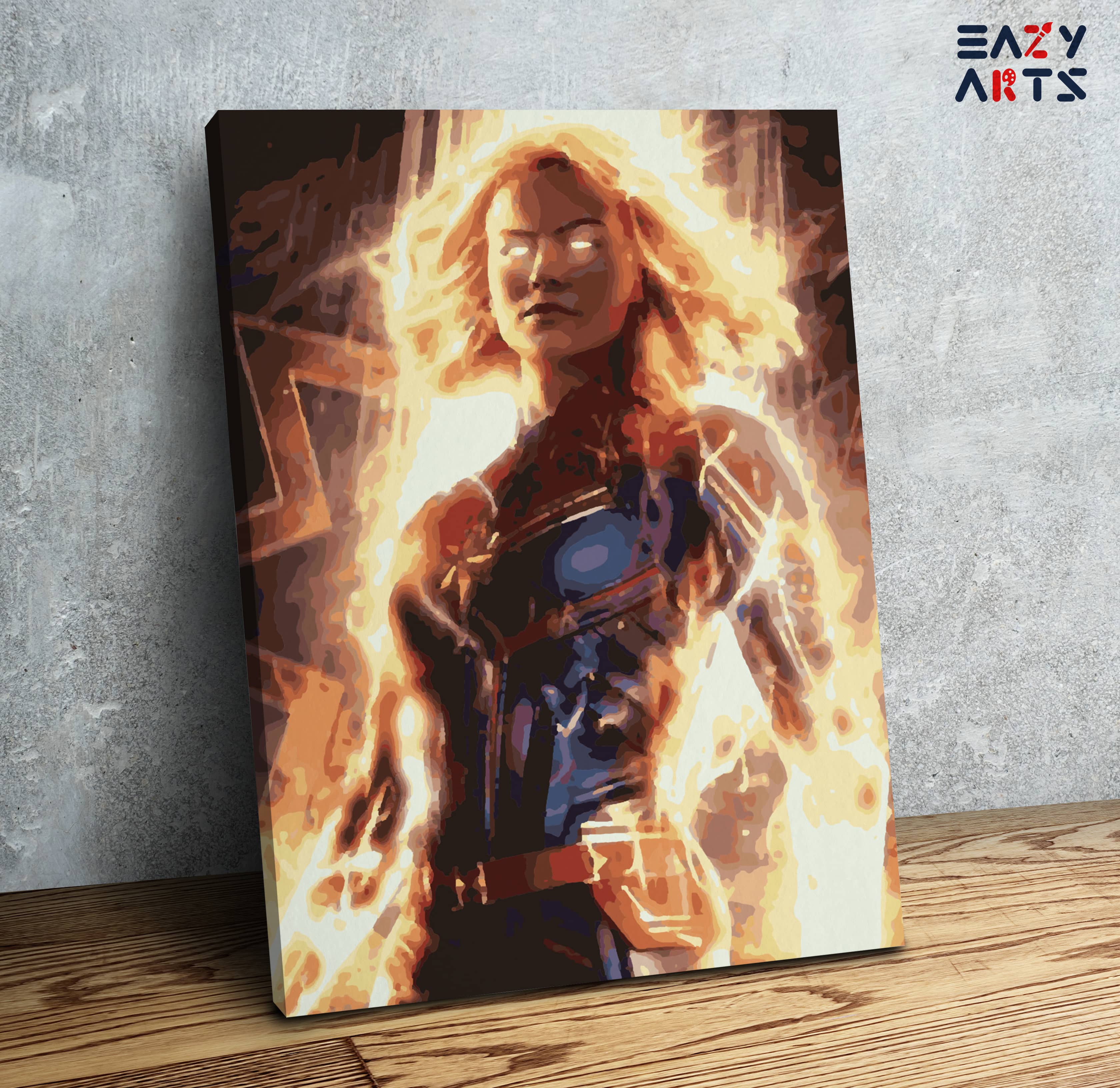 Captain Marvel Paint By Numbers kit