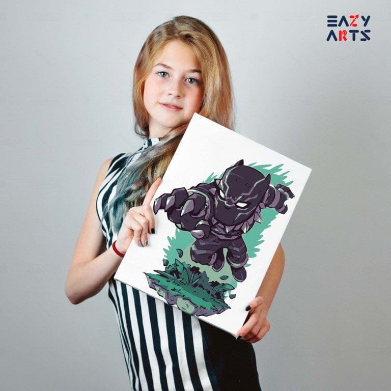 Black Panther  Paint By Numbers Kit For Kids