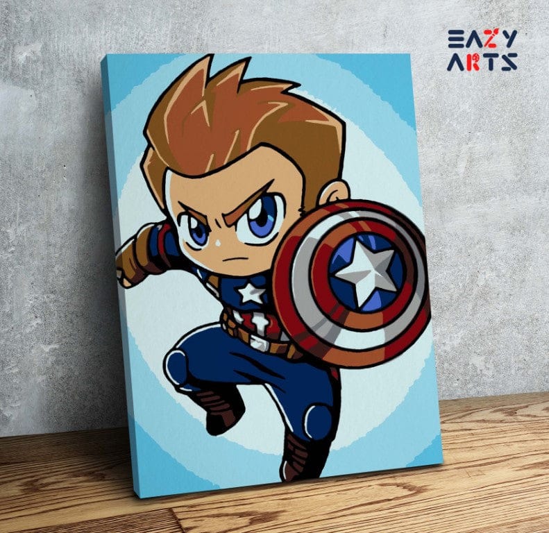 Captain America Jump Paint By Numbers Kit For Kids