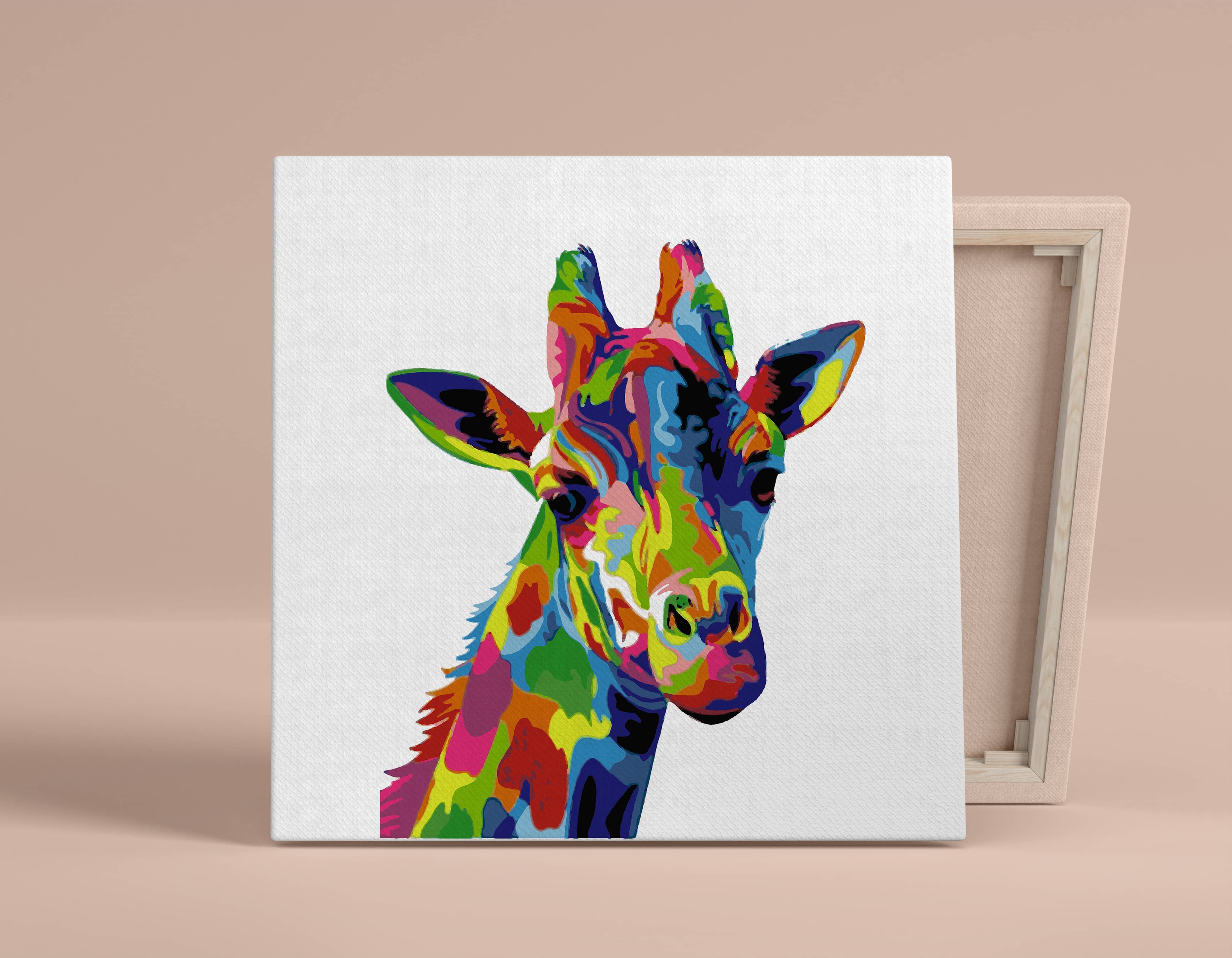 Giraffe Abstract Paint by Numbers Kit
