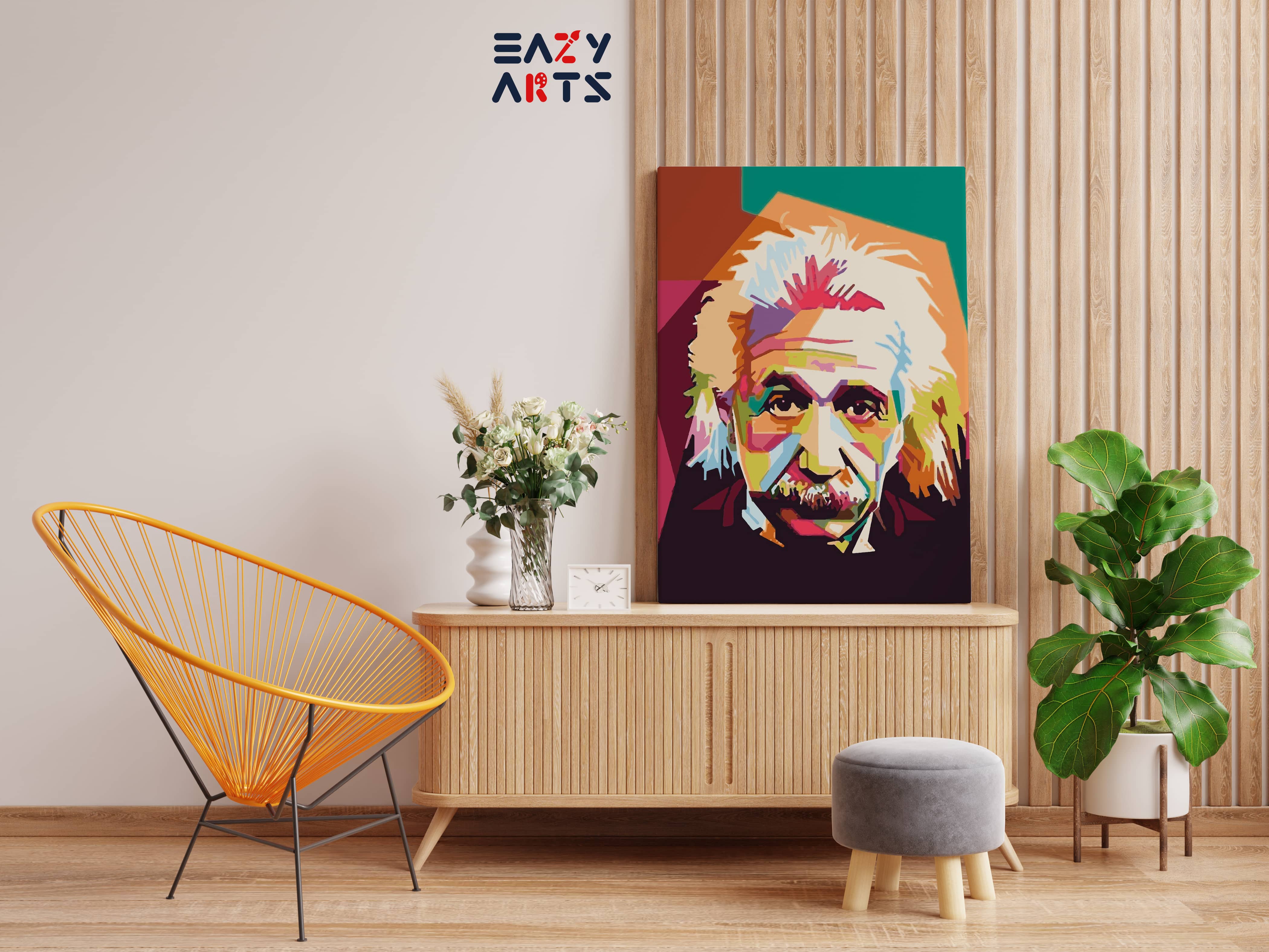 Albert Einstein Abstract Paint By Numbers kit