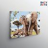 Eazy Arts Elephant and Giraffe Paint By Numbers Kit