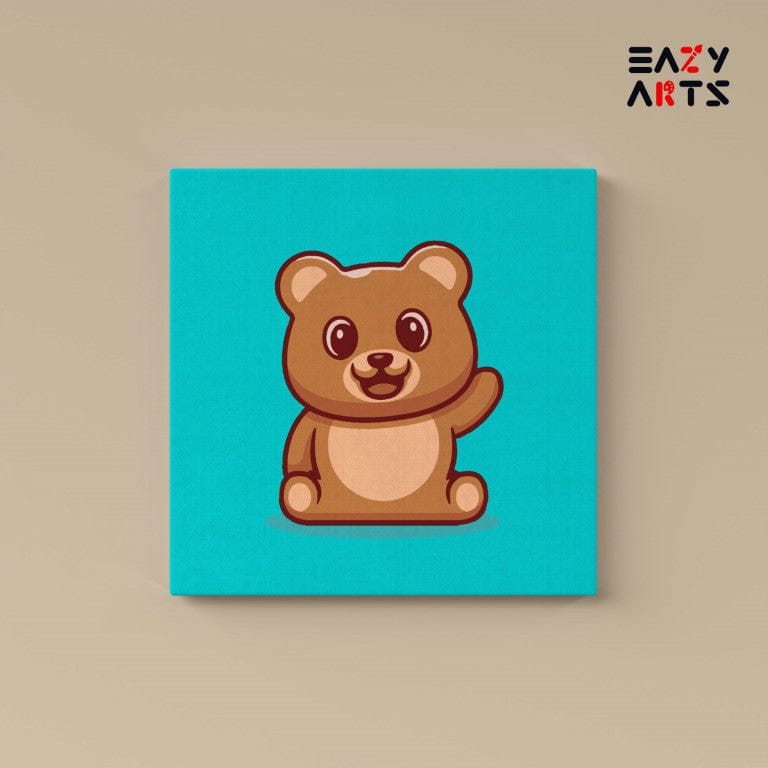 Teddy Bear Waving PBN Kit For Kids