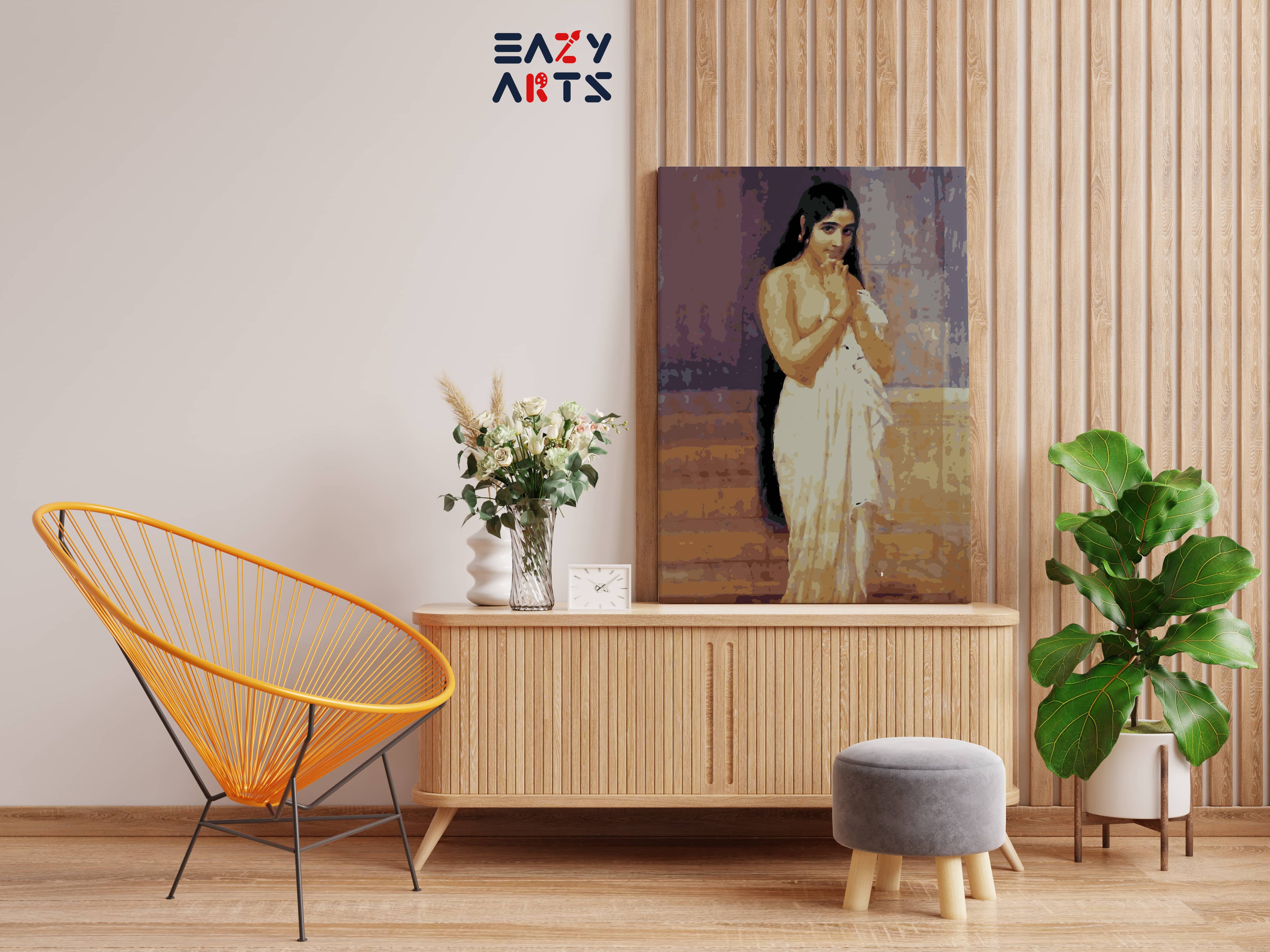 Fresh From Bath By Raja Ravi Varma Paint By Numbers kit