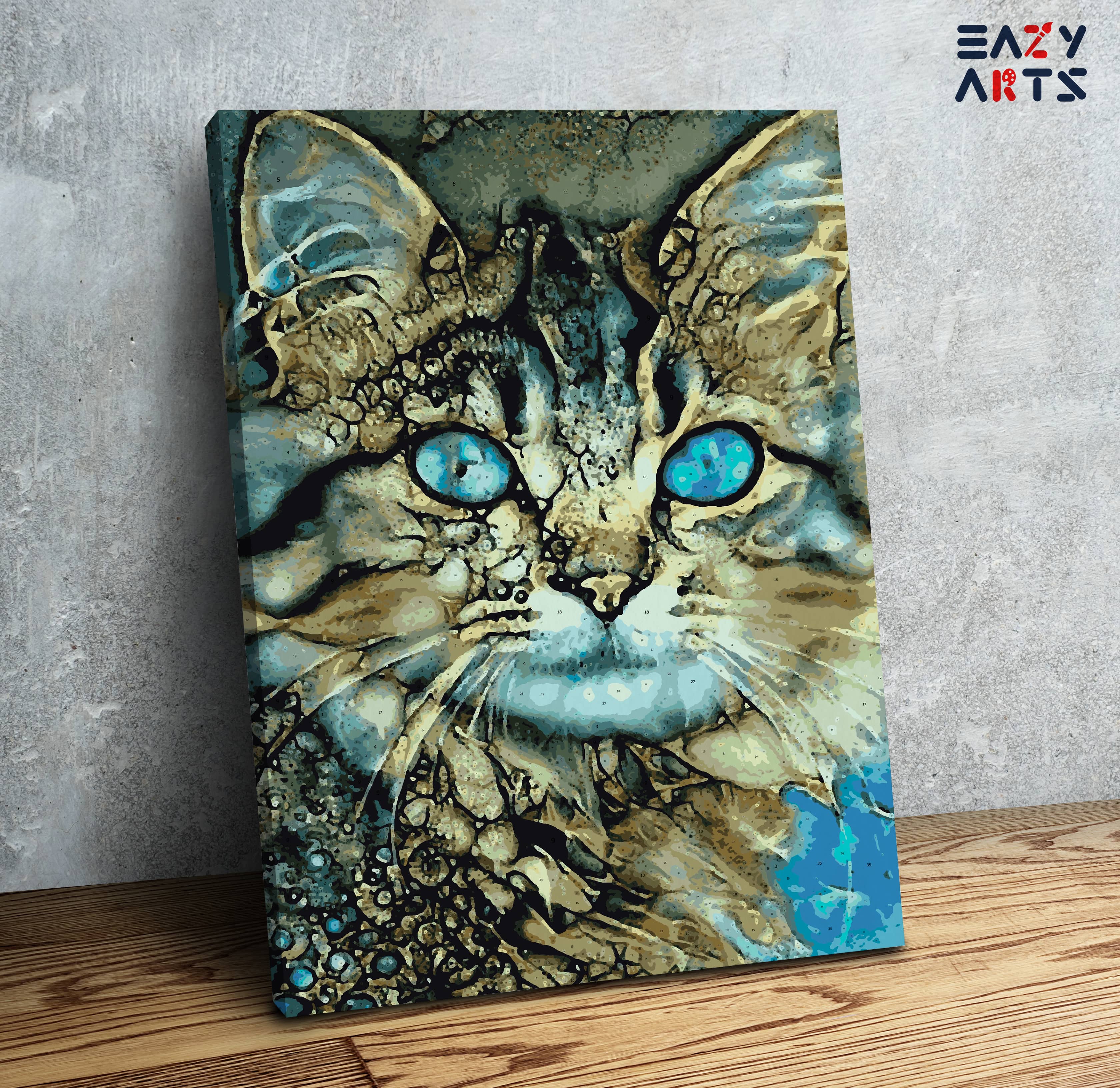 Cat Golden Paint by Numbers Kit