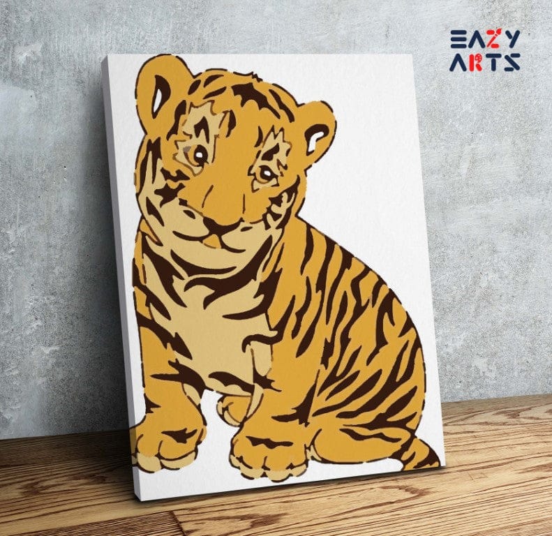 Baby Tiger Paint By Numbers Kit For Kids