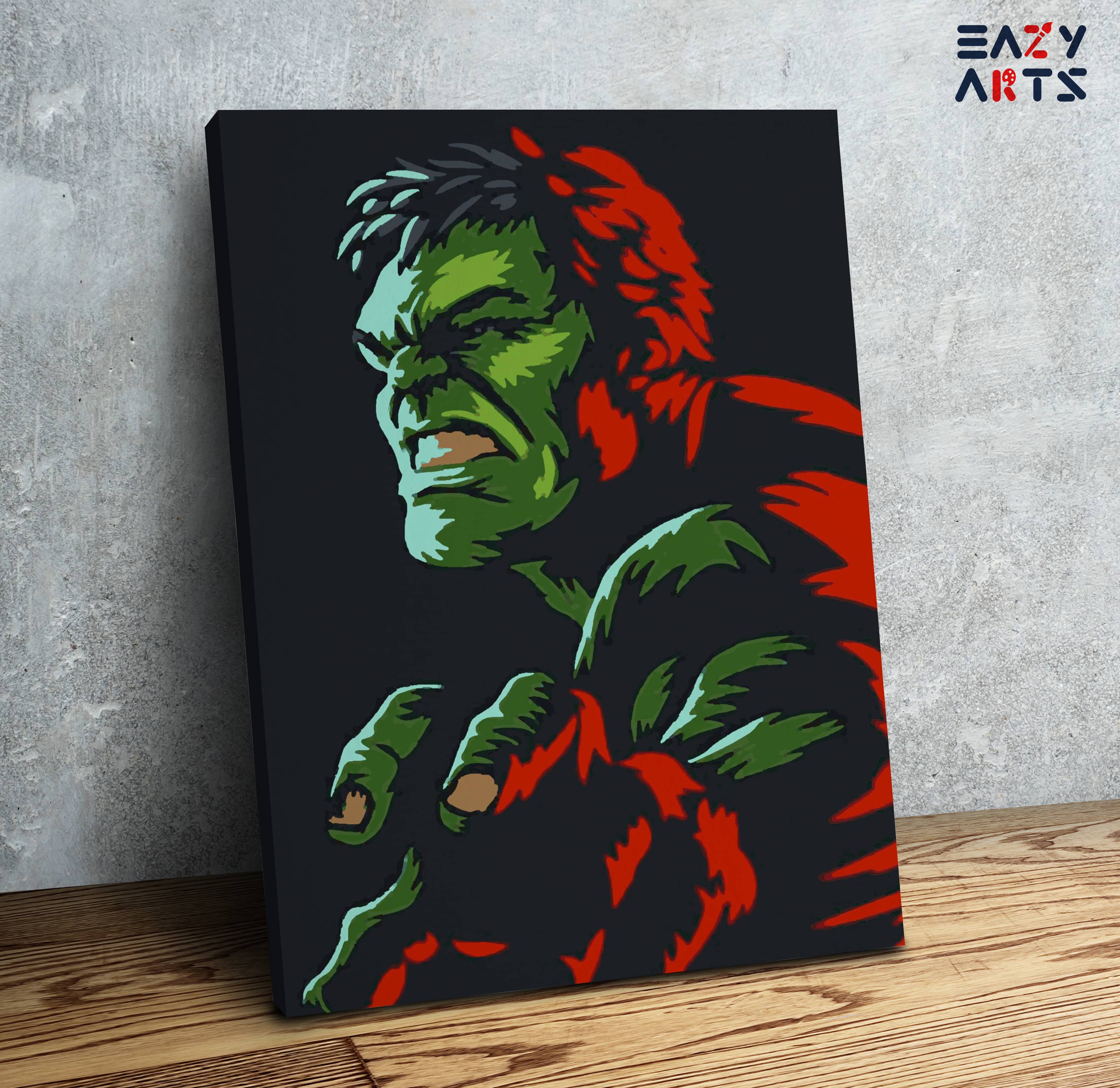 Hulk Abstract Paint By Numbers kit