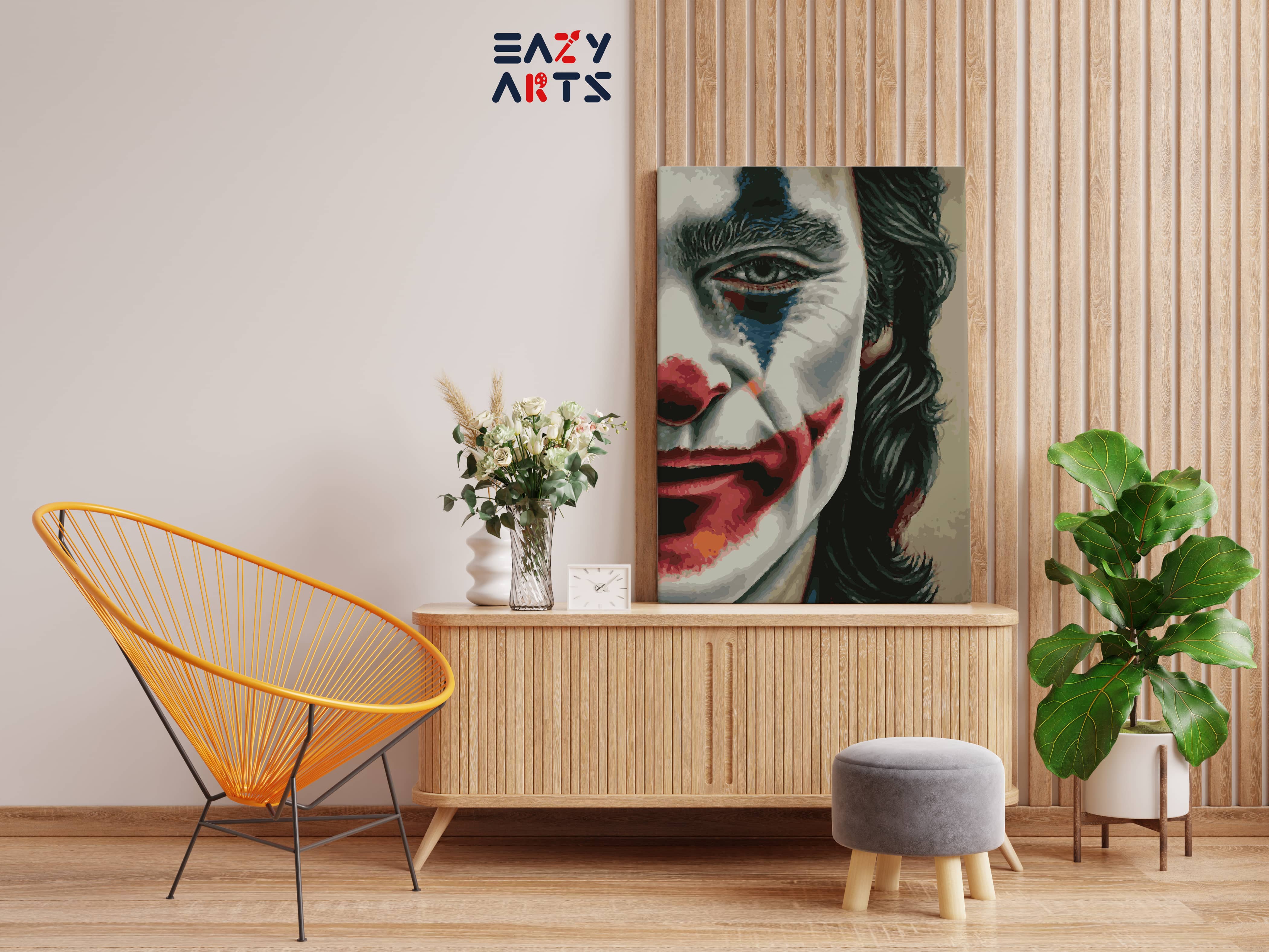 Joker Half Face Paint By Numbers kit