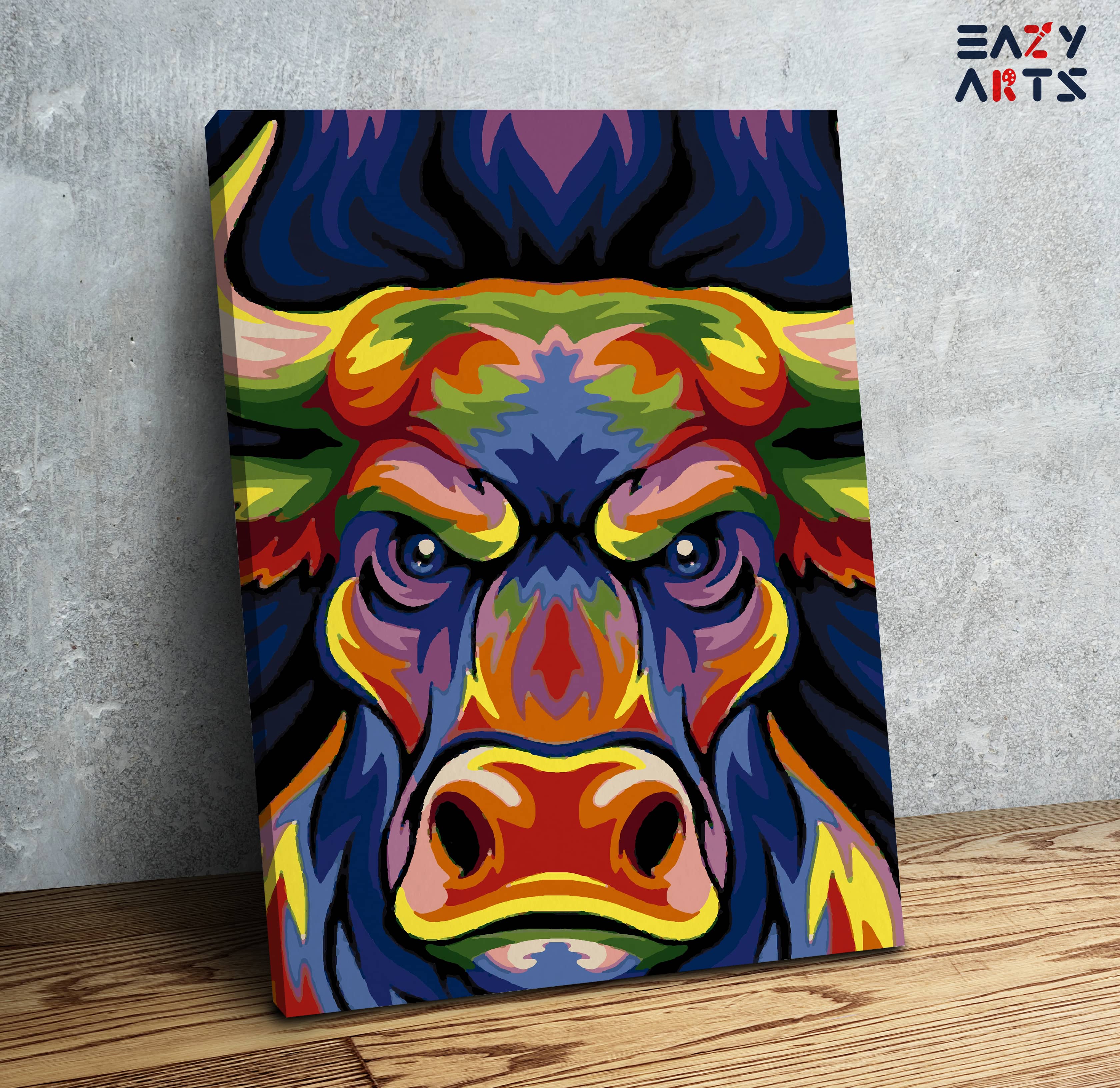 Bull Abstract Paint By Numbers kit