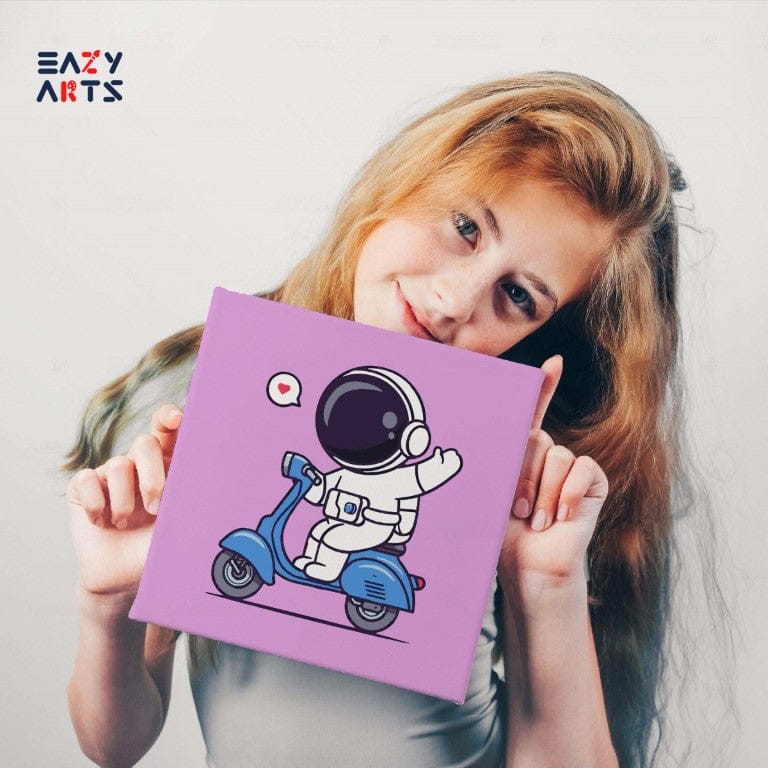 Astronaut On Scooter Paint By Numbers Kit For Kids