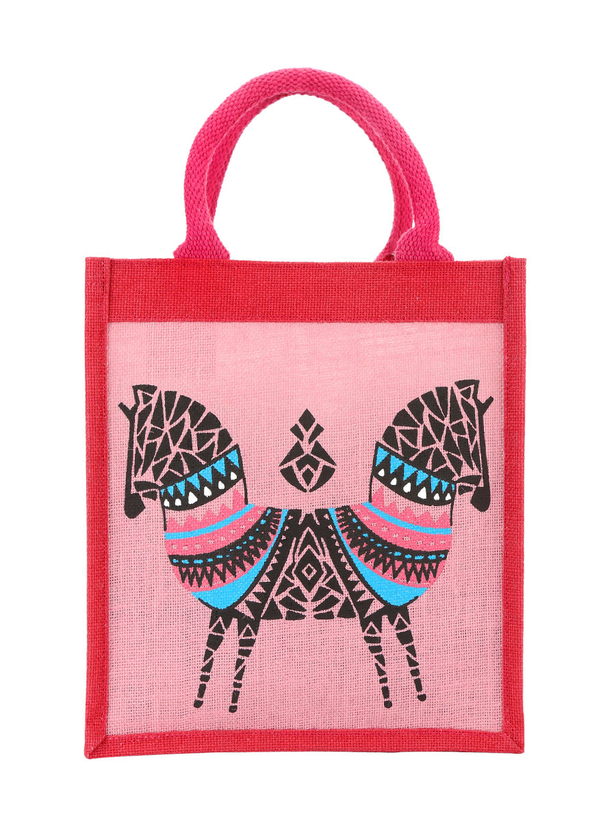 Jute Cottage Double Zebra Print Lunch Bag