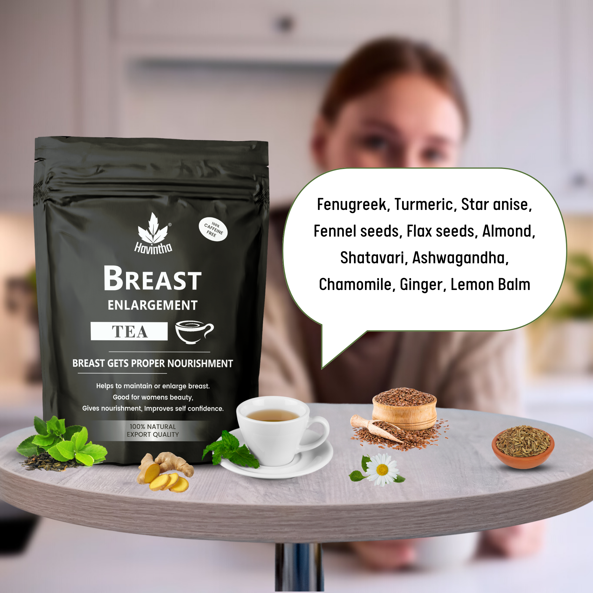 Havintha Breast Enlargement Tea - 50 gms