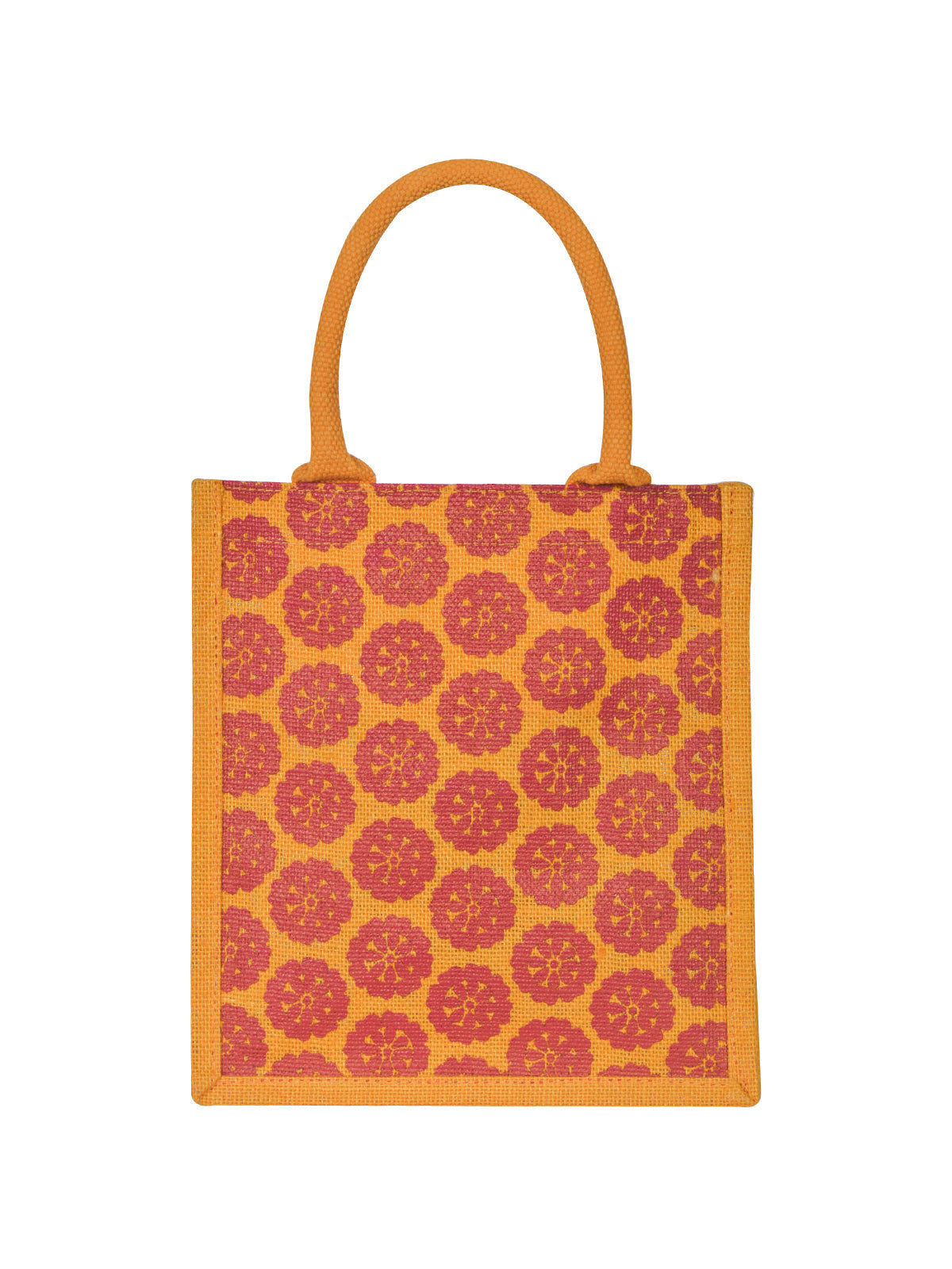 Jute Cottage Pocket Zipper Lunch Bag 100% Genuine Jute Stylish