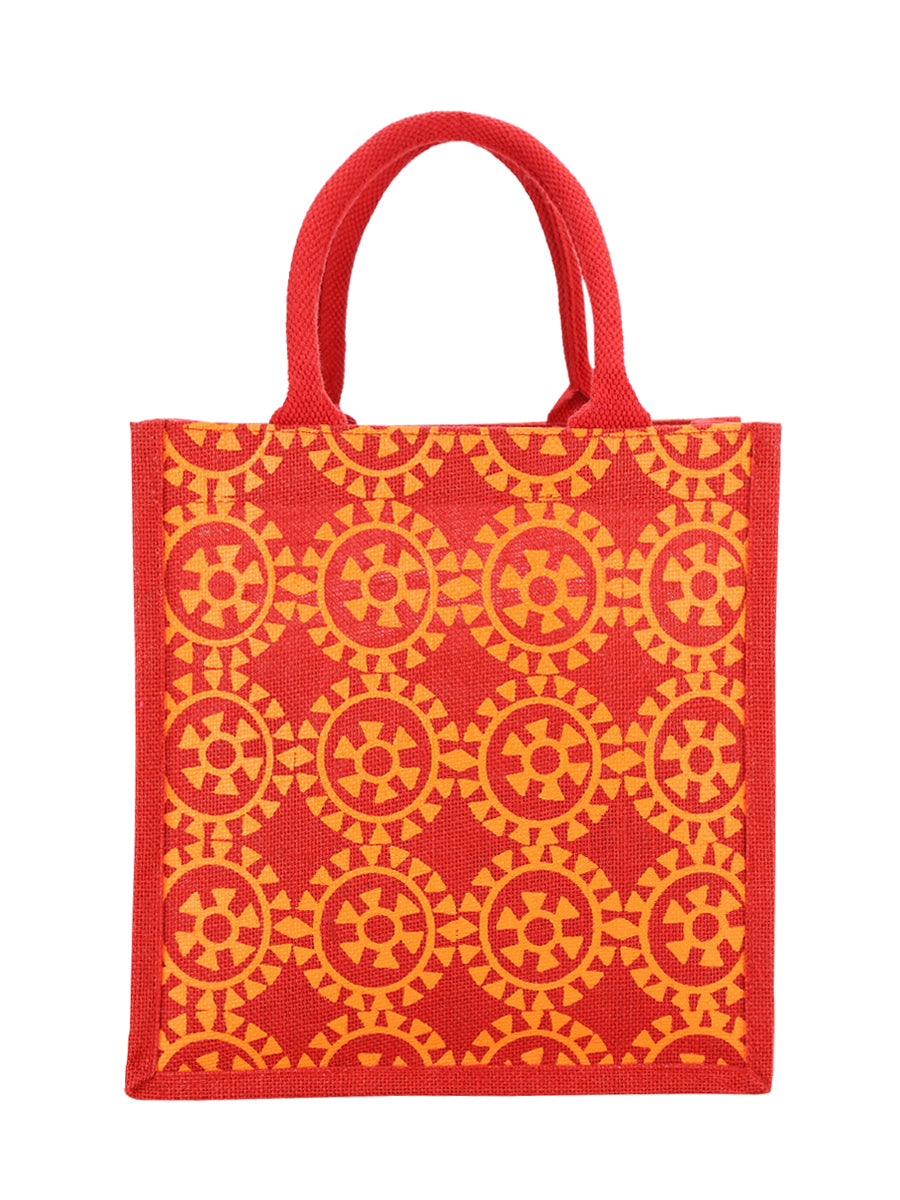 Jute Cottage Round Print All Over Lunch Bag