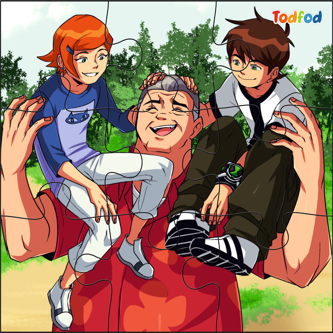 Wooden Jigsaw Puzzles - Ben 10 Anime Cartoon Characters