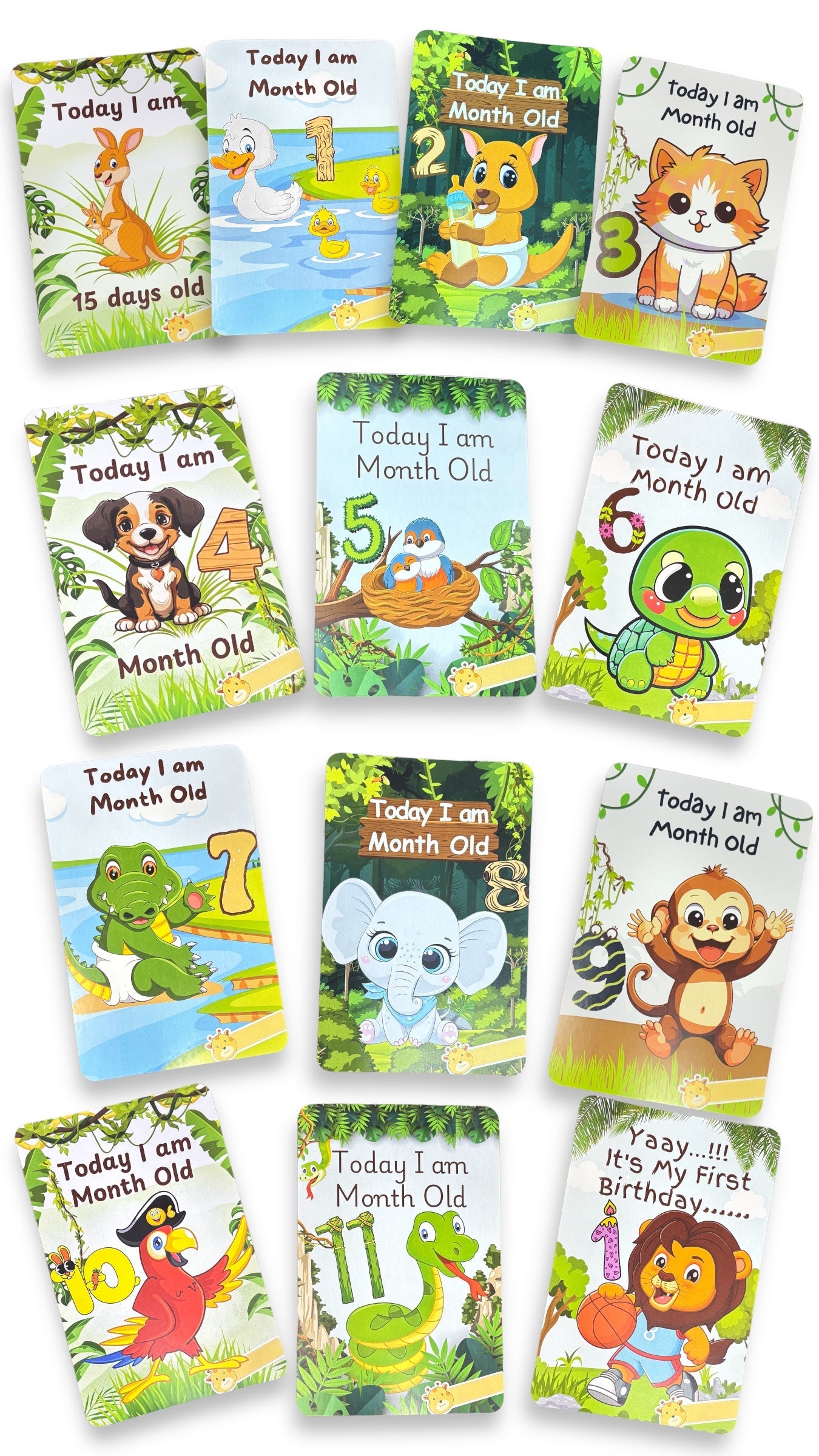 Newborn Baby Milestone Cards