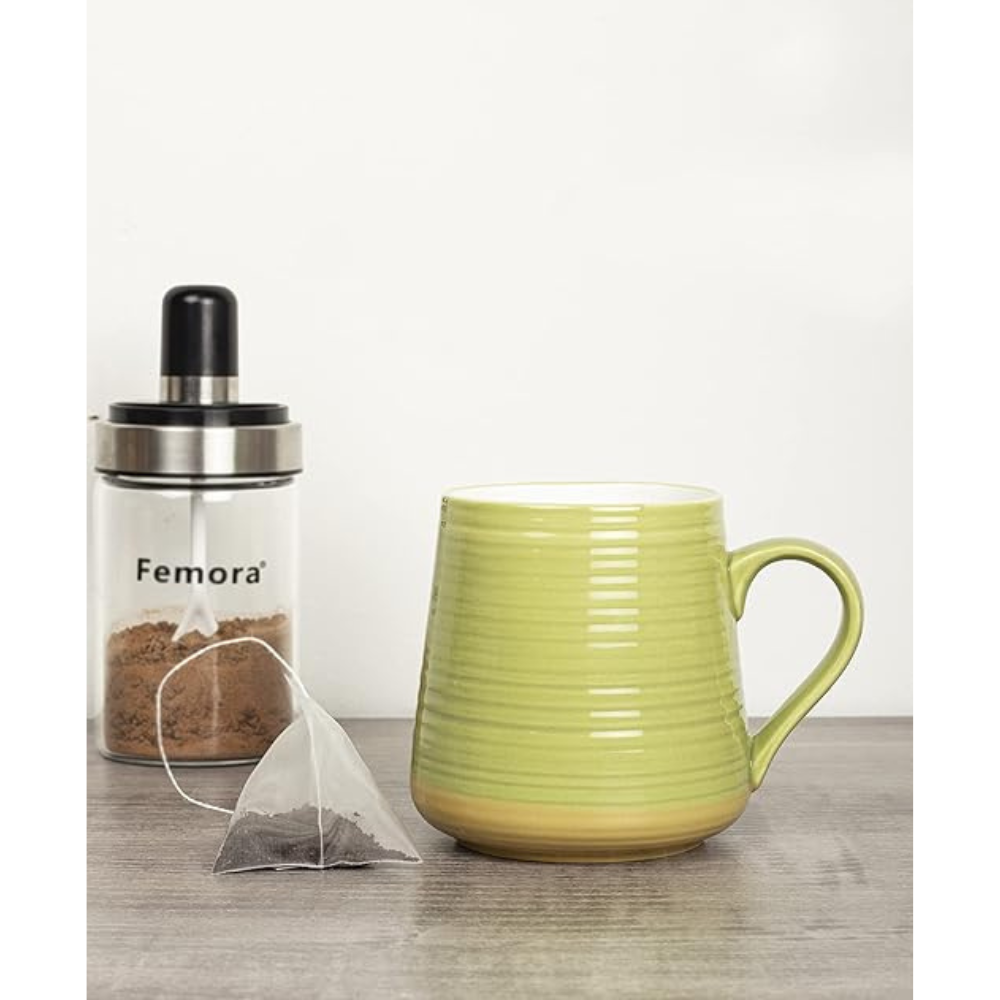 Femora Solid Green Coffee Mug | 300 Ml