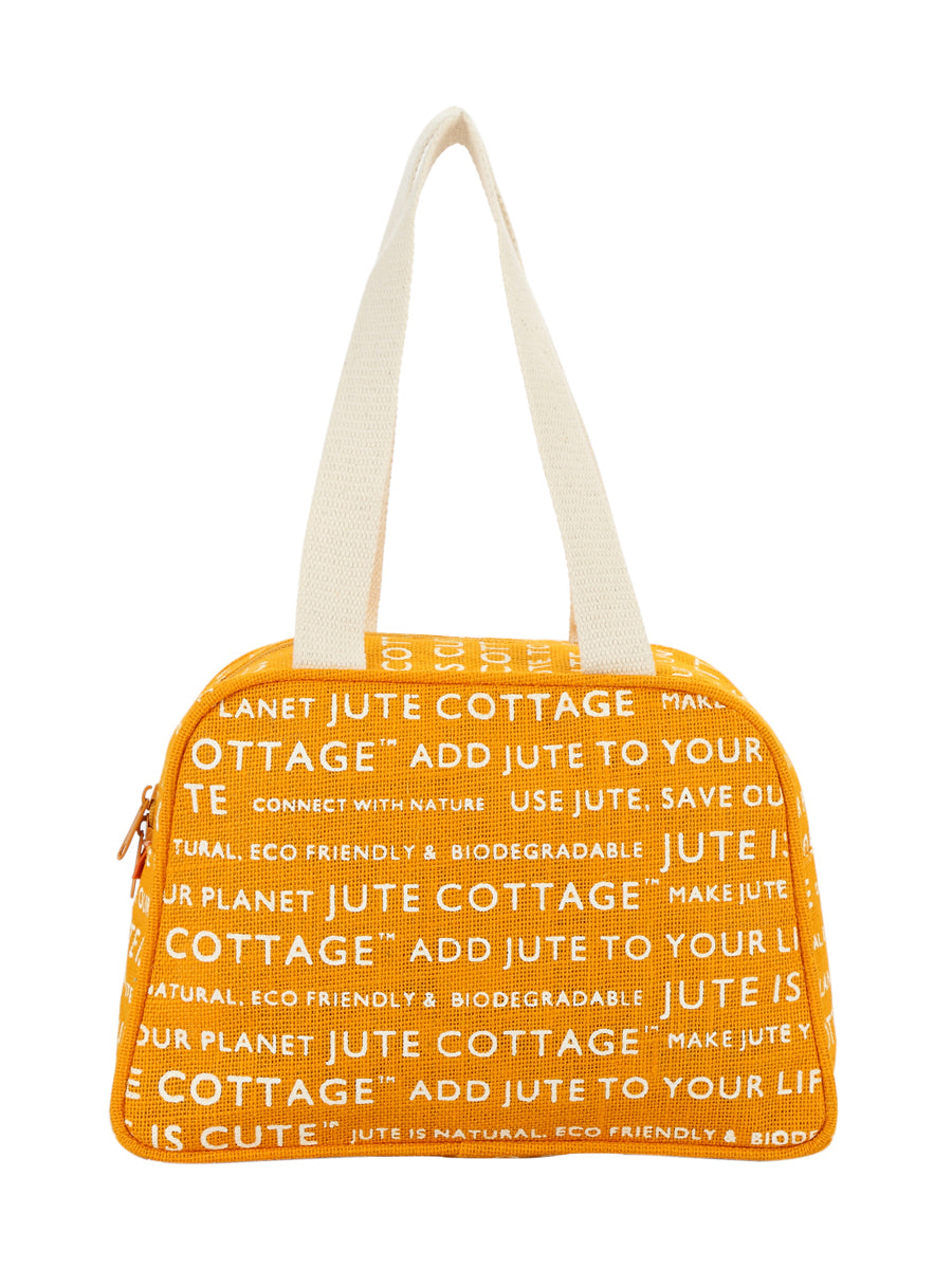 Jute Cottage Tape Hanb-035dle Lunch Zipper (Jute Cottage Printed)