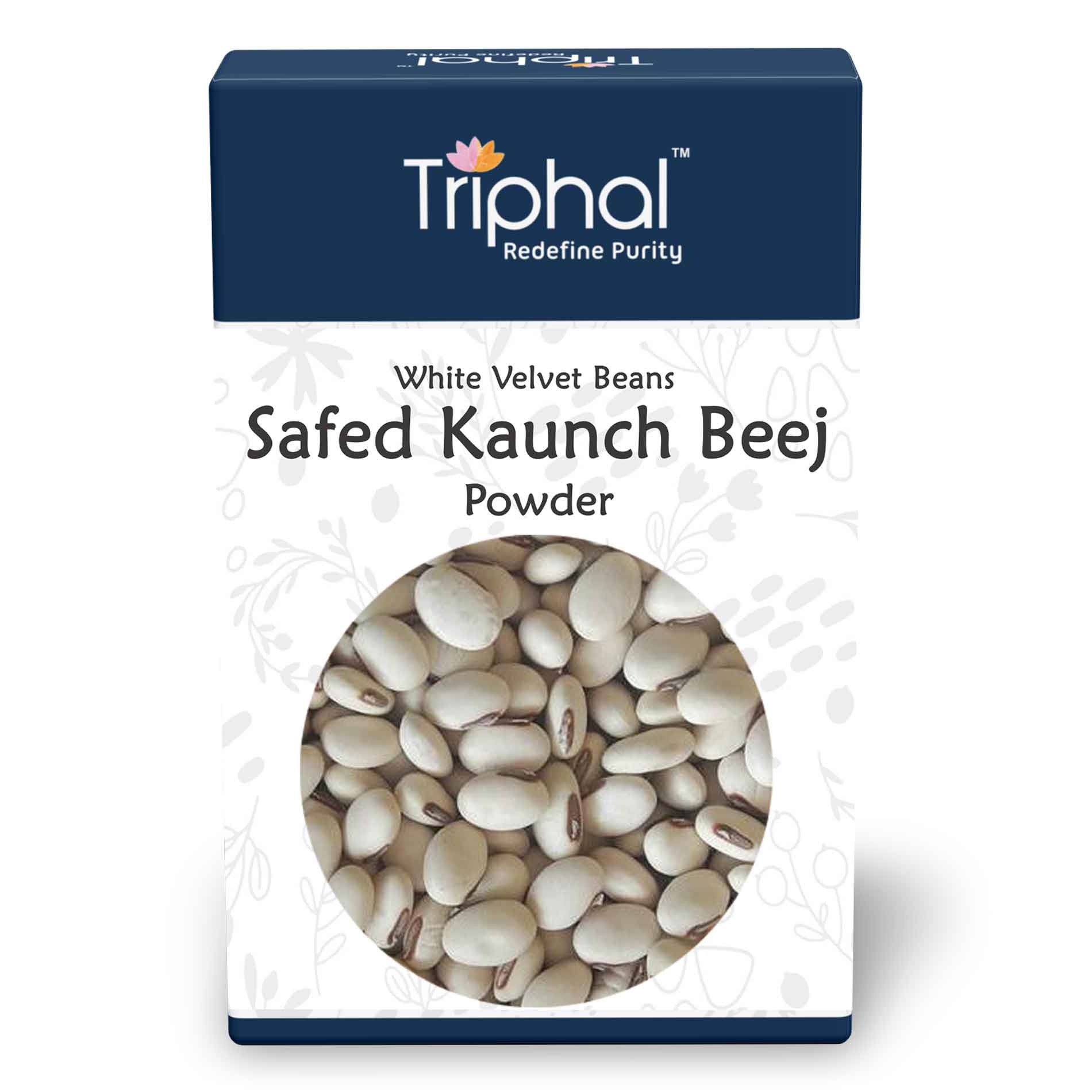 Triphal Kaunch Beej Safed Powder – White Velvet Beans Churn