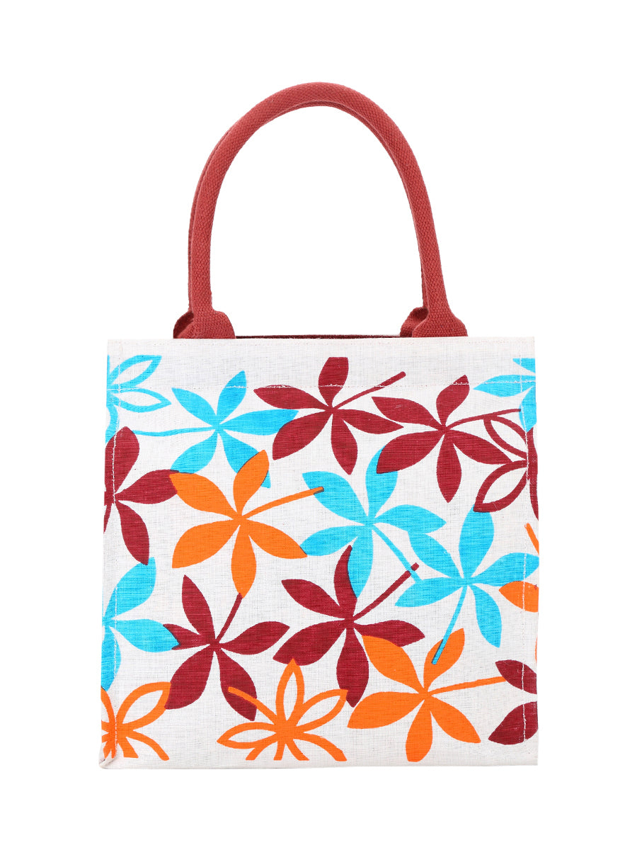 Jute Cottage Juco Printed Zipper Lunch Bag