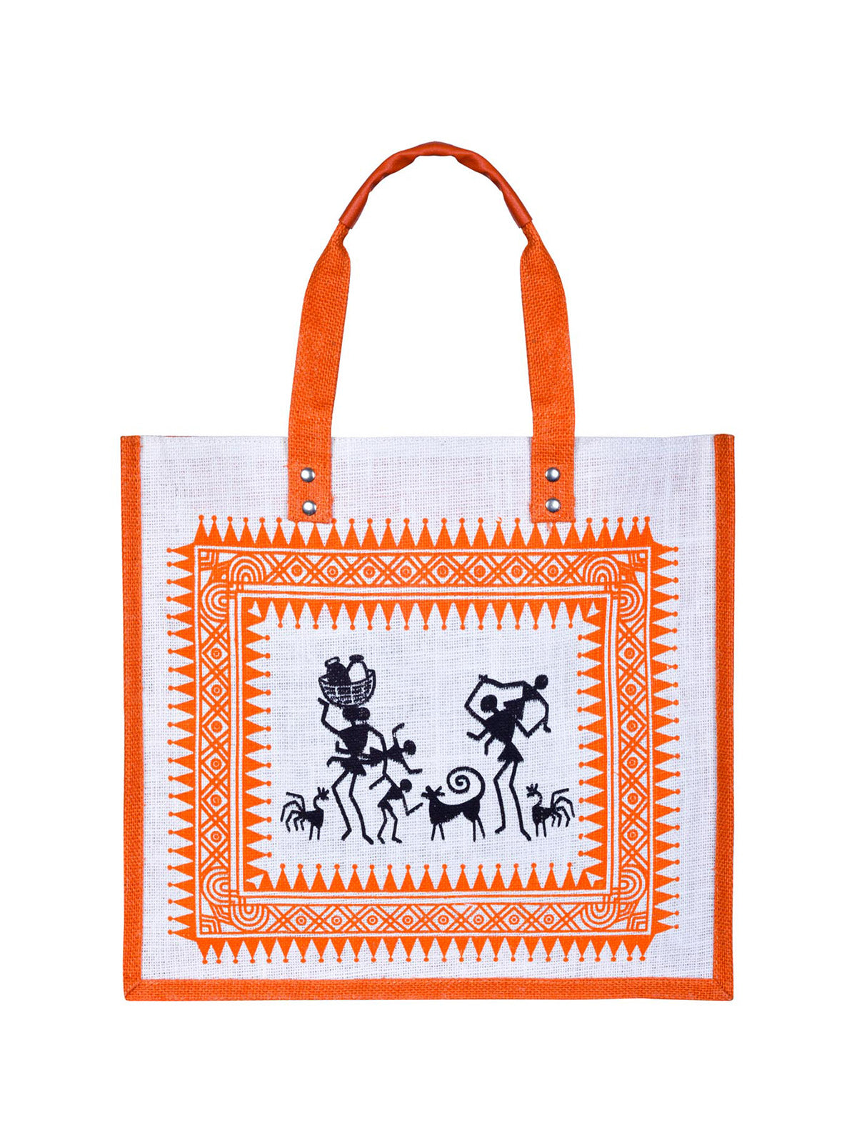 Jute Cottage Warli Print Zipper