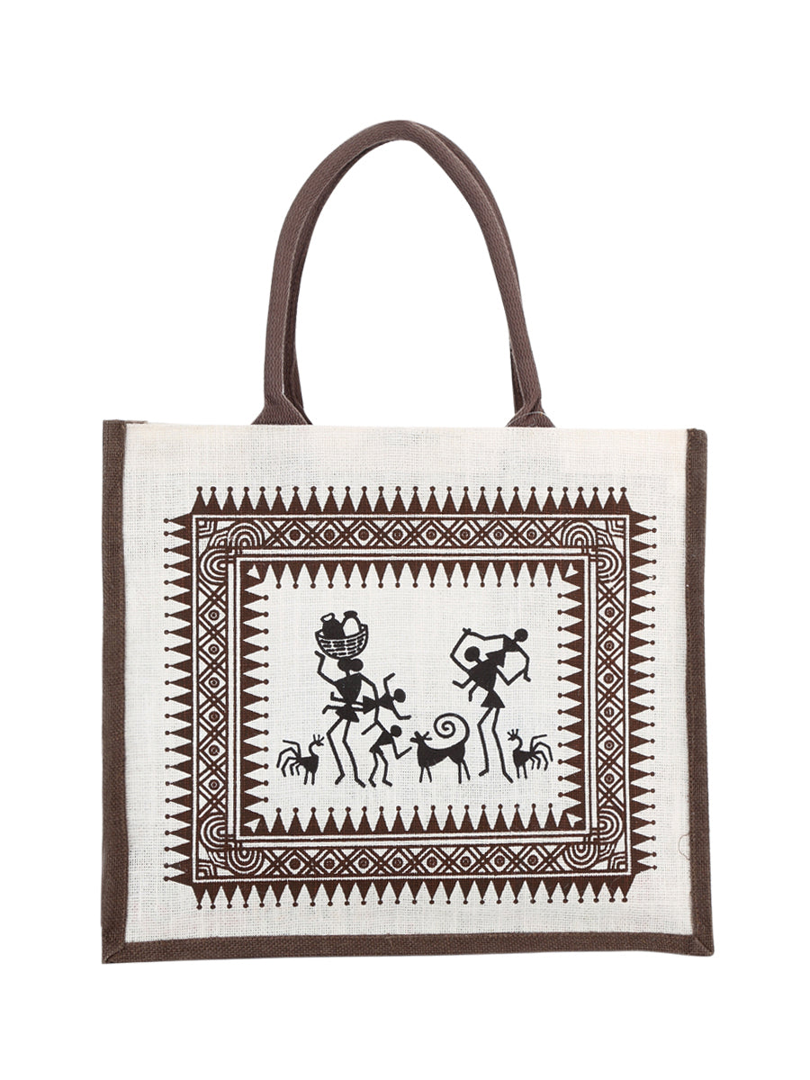 Jute Cottage Warli Print Bag