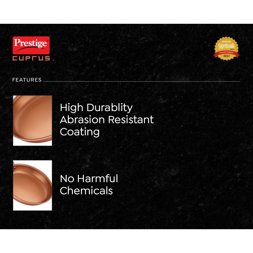 Prestige Aluminium Fry Pan 24 cm - Copper