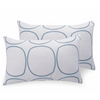 Huesland by Ahmedabad Cotton 144 TC Cotton Pillow Covers Set of 2 | White | Blue Circles