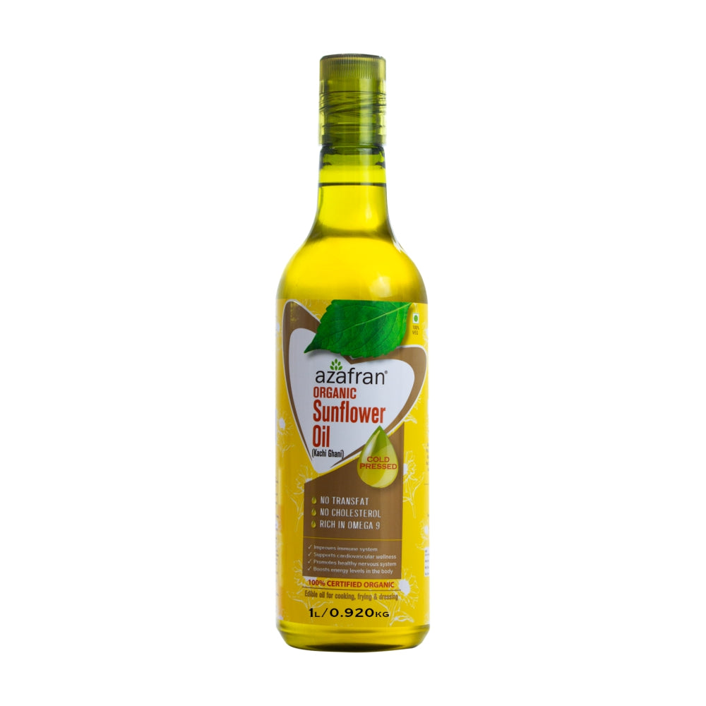 Azafran Organic Sunflower Oil (Cold Pressed) - 1l