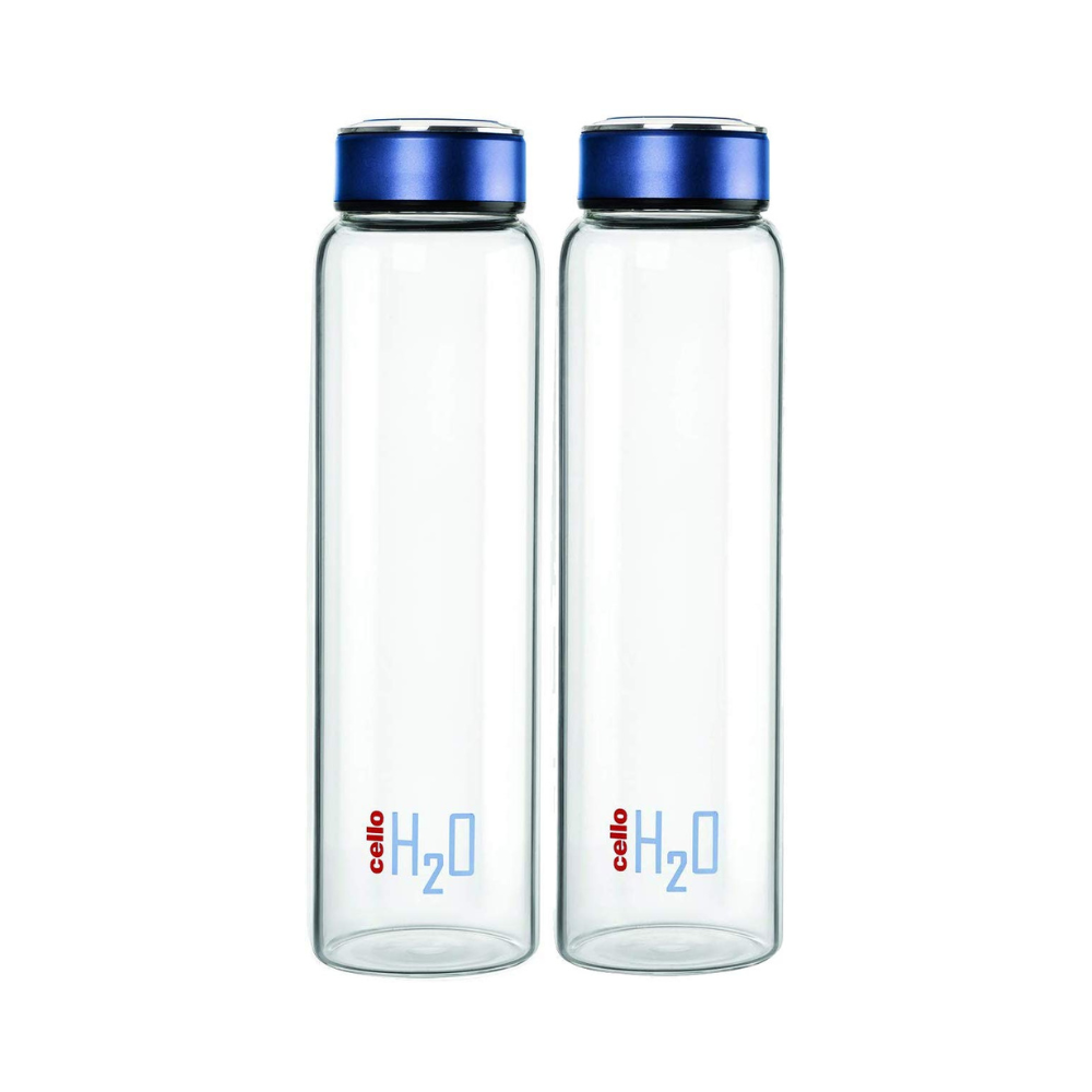 Cello H2o Borosilicate Glass Water Bottle | 1000 ml